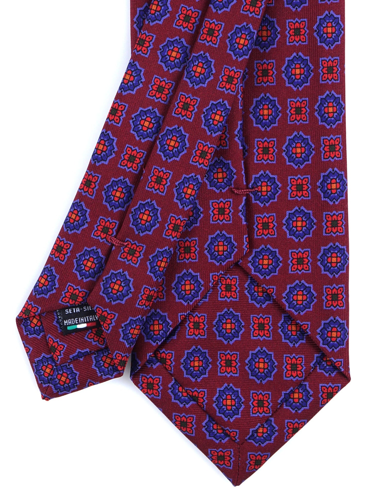 Bordeaux 3 Fold Silk Tie ESTELA