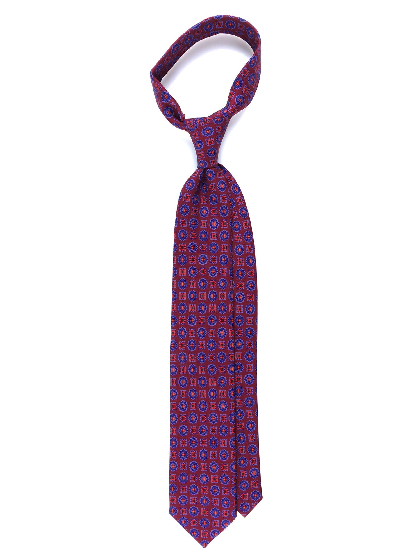 Bordeaux 3 Fold Silk Tie ESTELA