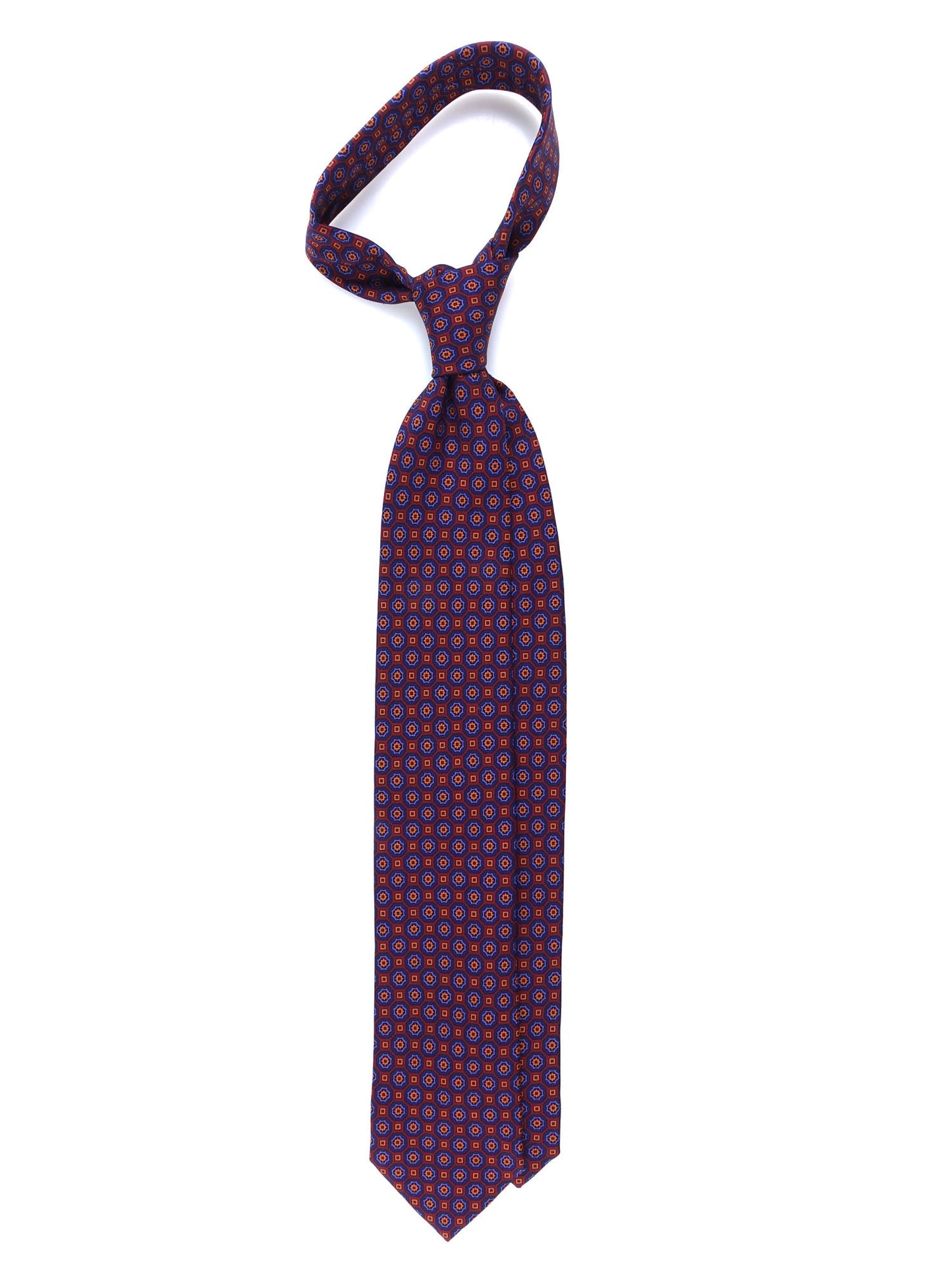 Burgundy 3 Fold Silk Tie MEGHAN