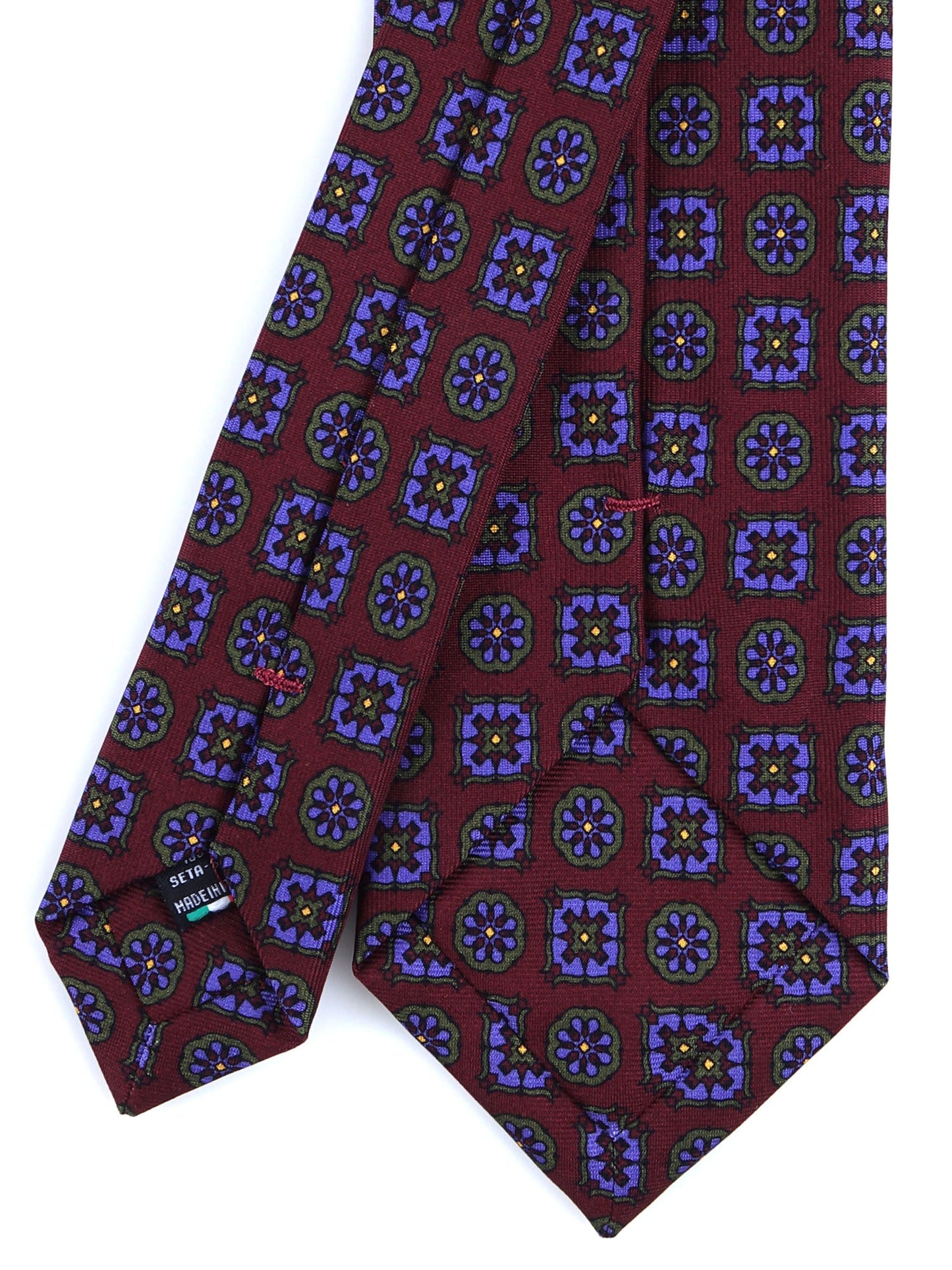 Bordeaux 3 Fold Silk Tie DILETTA