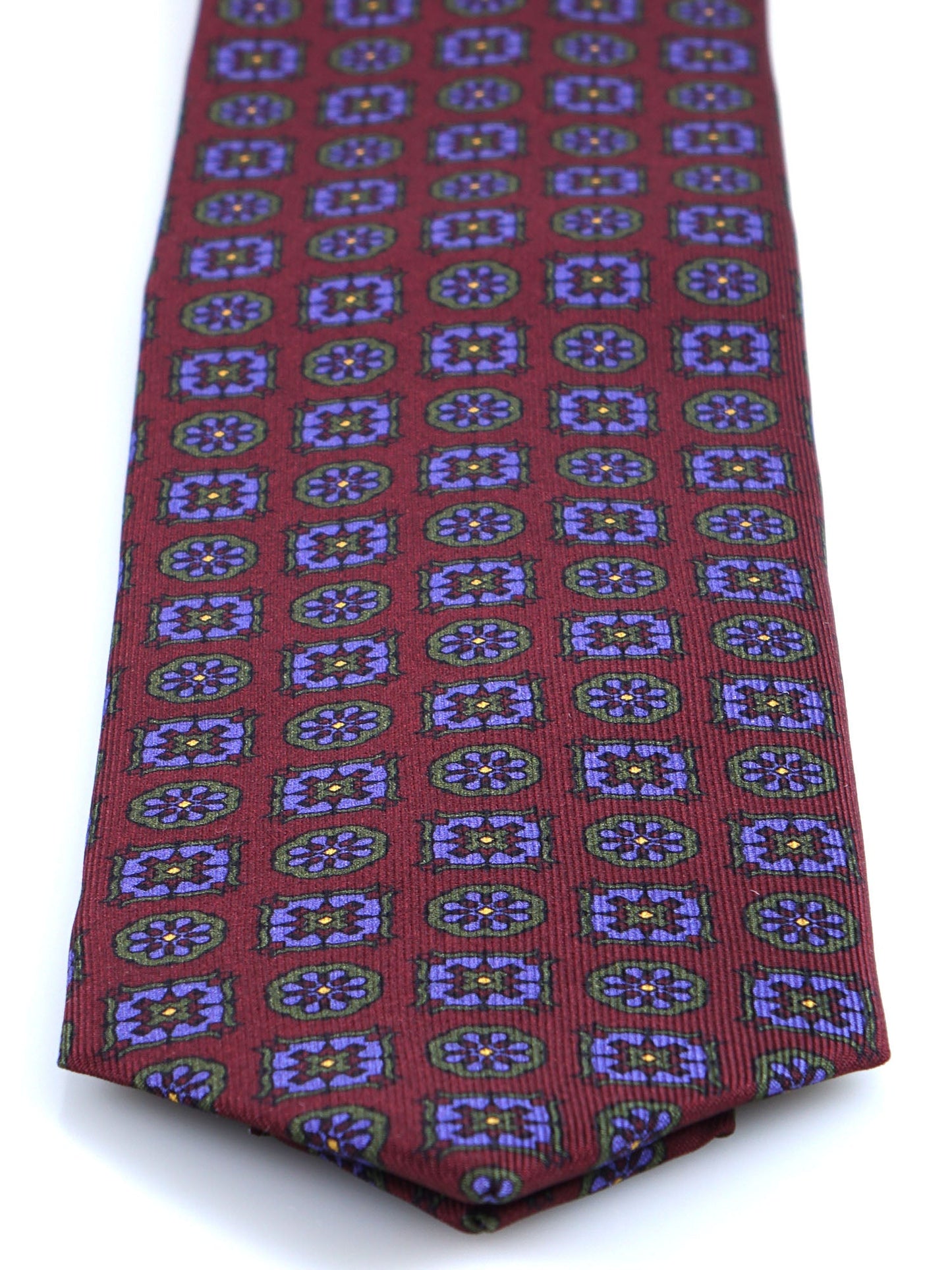 Bordeaux 3 Fold Silk Tie DILETTA