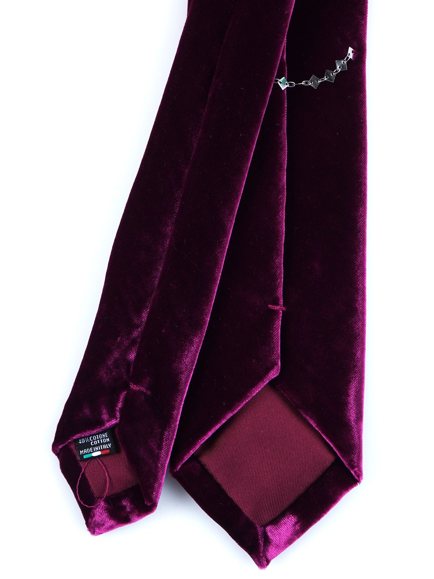 3 Fold Women's Tie Bordeaux in Silk Velvet and Viscose CONRAD