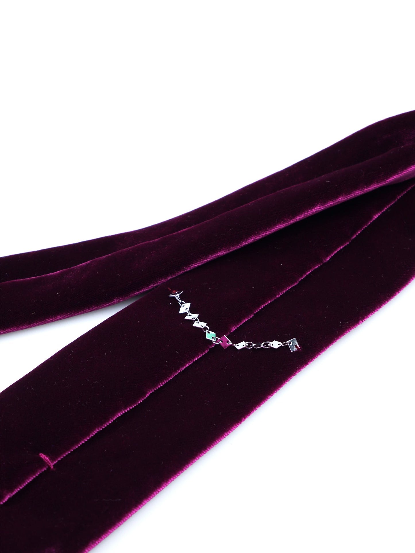 3 Fold Women's Tie Bordeaux in Silk Velvet and Viscose CONRAD