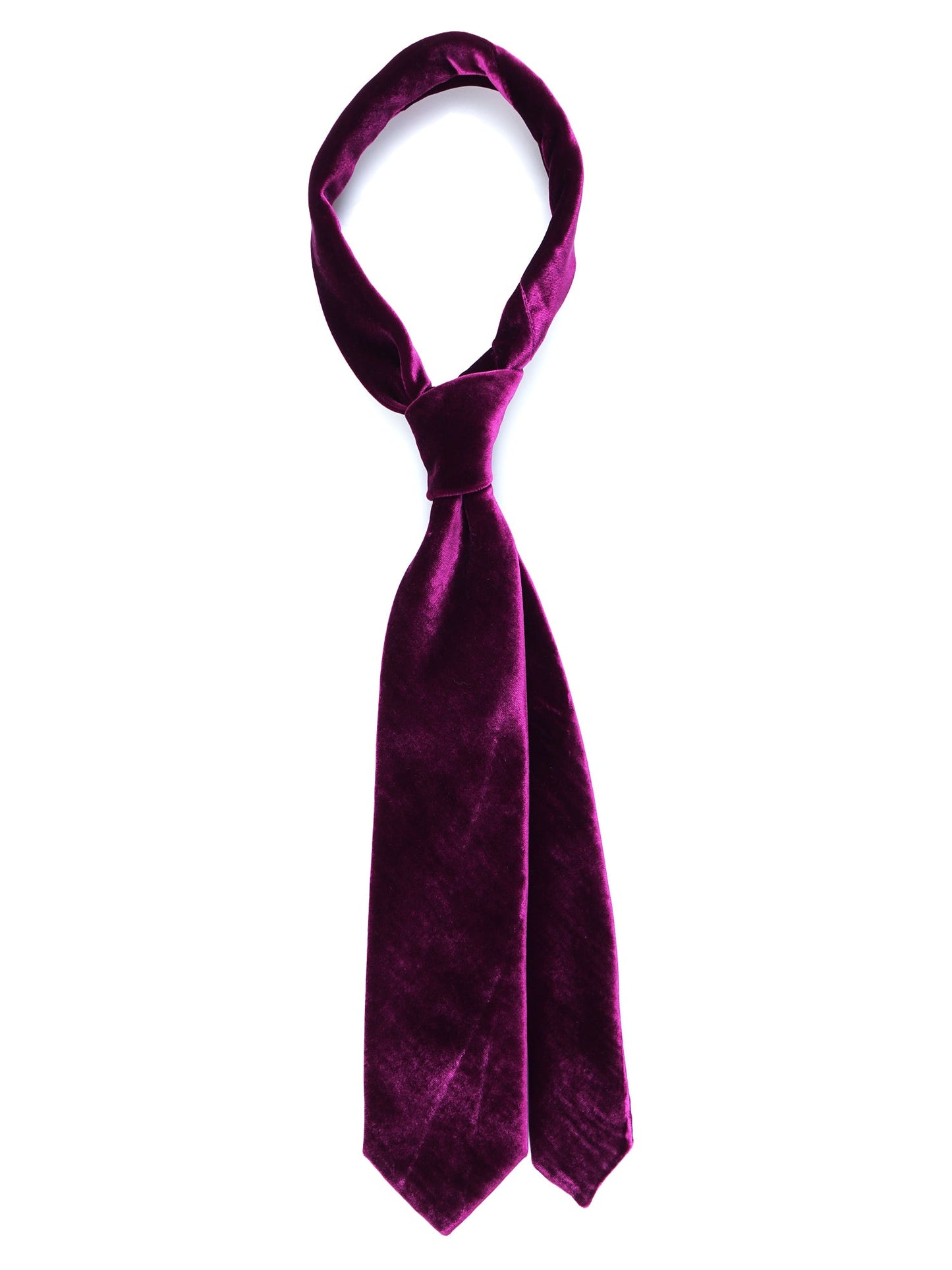 3 Fold Women's Tie Bordeaux in Silk Velvet and Viscose CONRAD