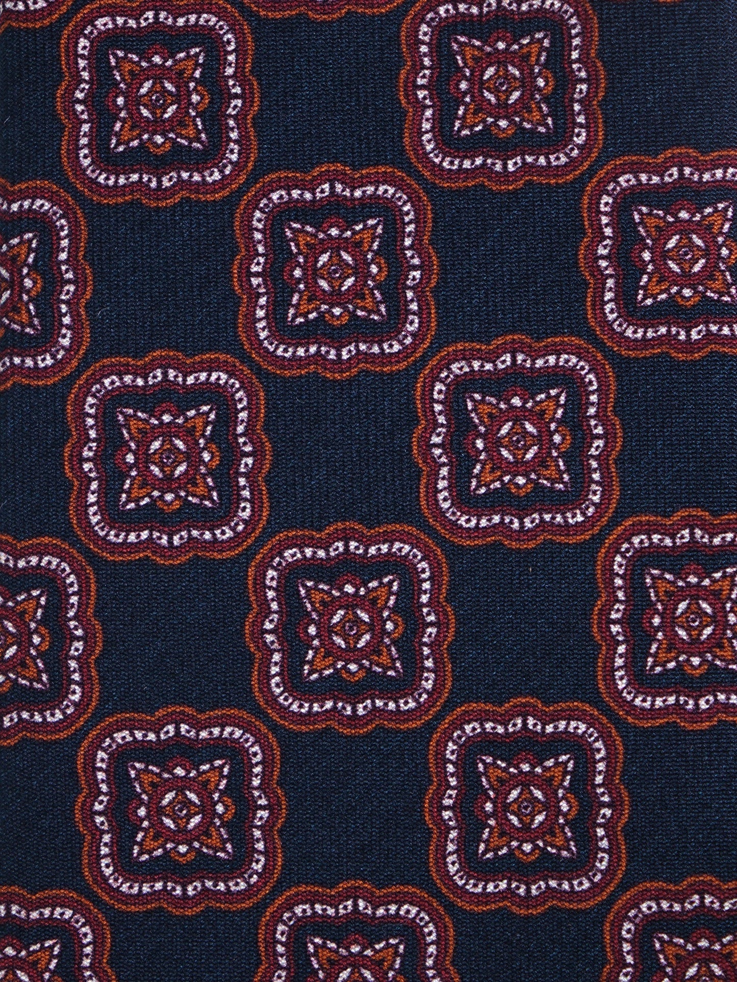 Dark Gray Tie MASSY 3 Folds in Printed Luxury Silk