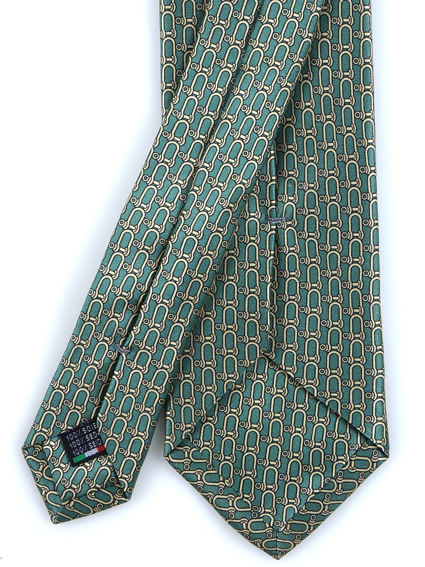 Green 3 Folds AKITA Silk Satin Tie