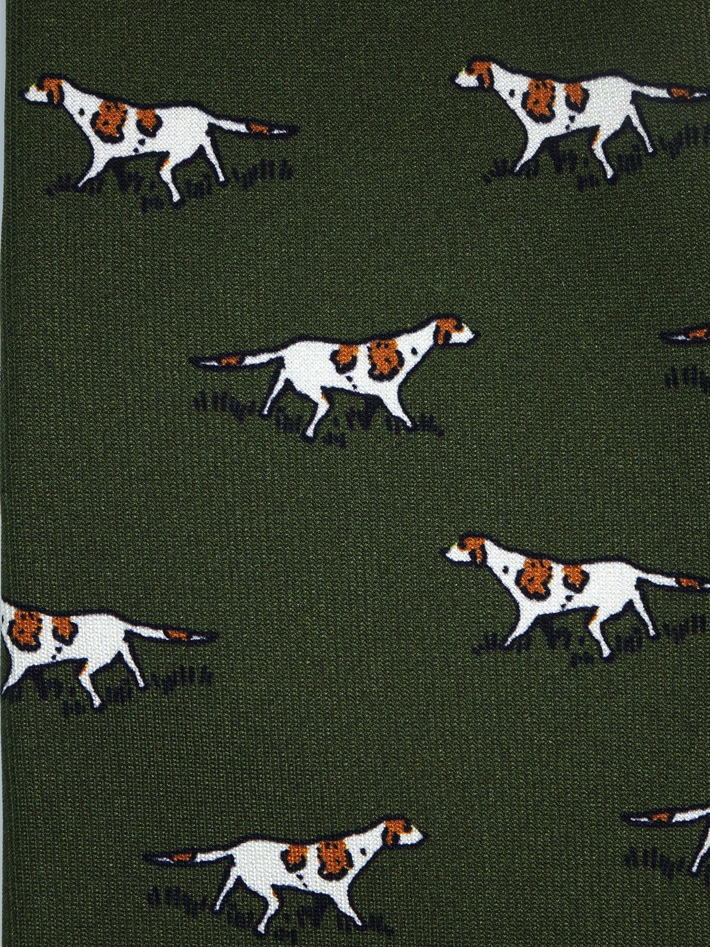 Green tie 3 Folds SEGUGIO in printed English silk