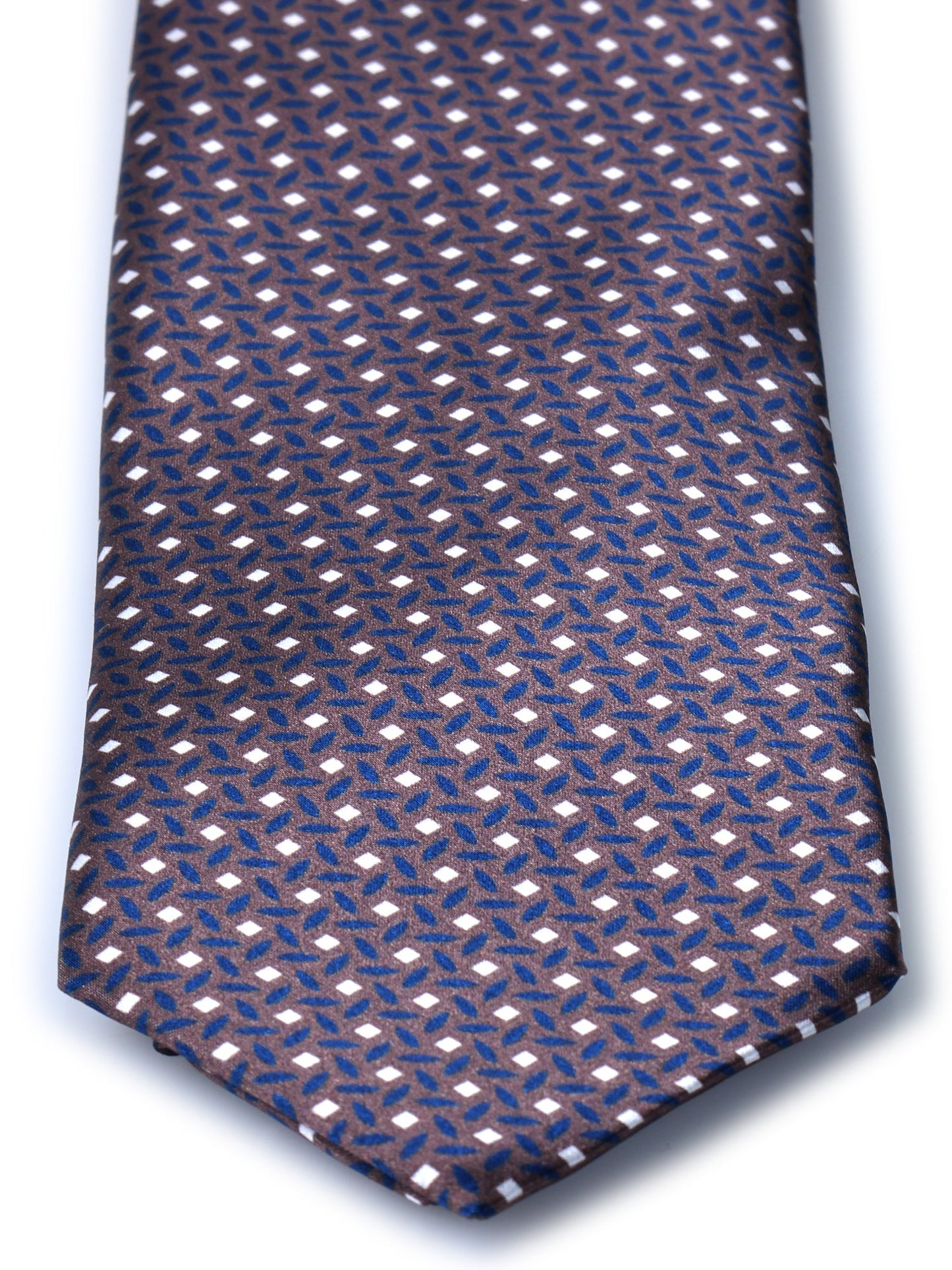 Light Brown 3 Folds DEBHORA Printed Satin Tie