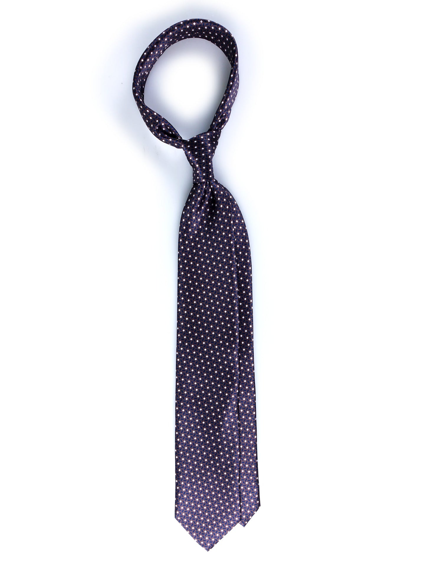 Light Brown 3 Folds DEBHORA Printed Satin Tie