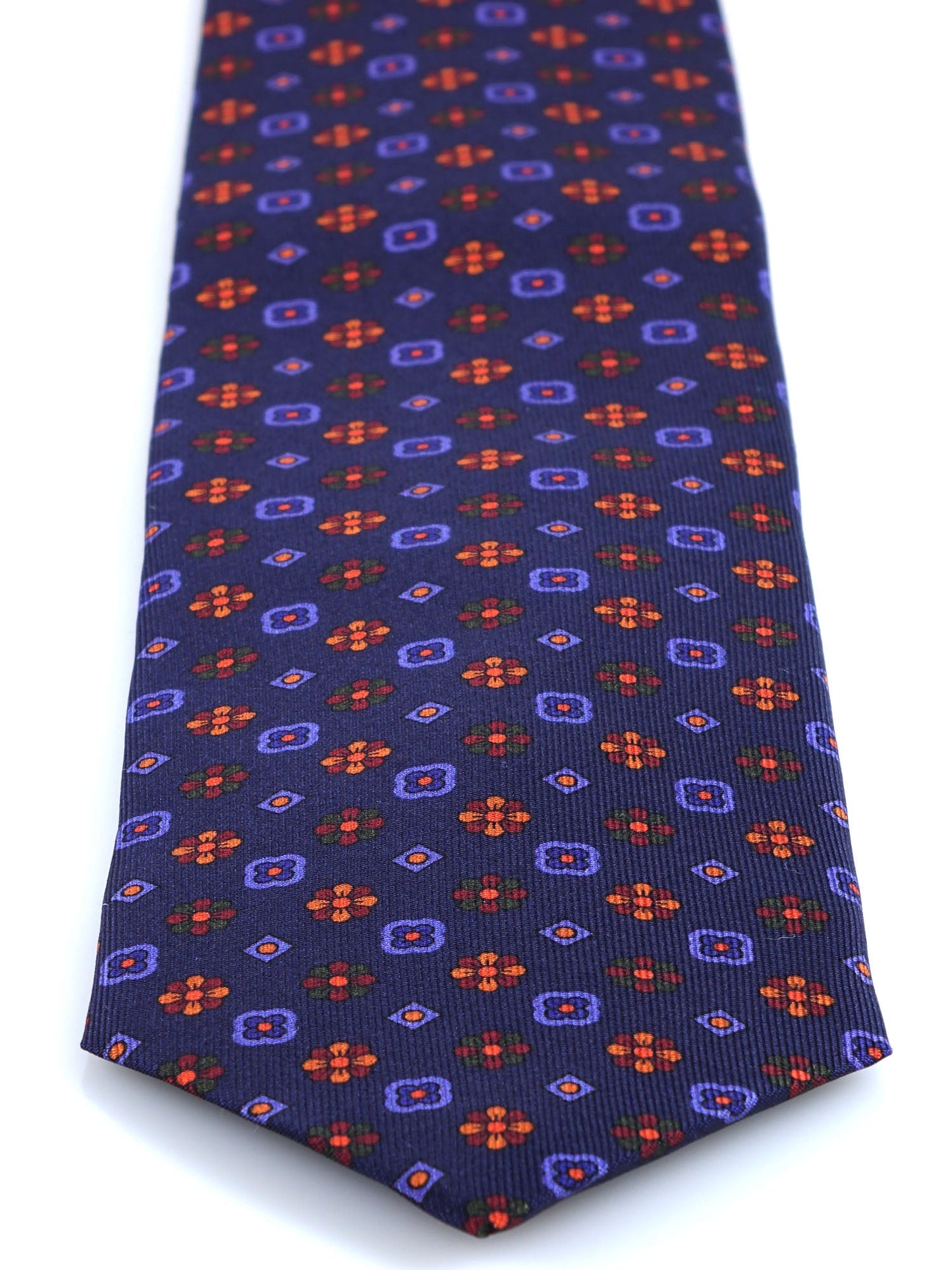 Dark Blue Madder Silk 3 Fold Tie FIONA