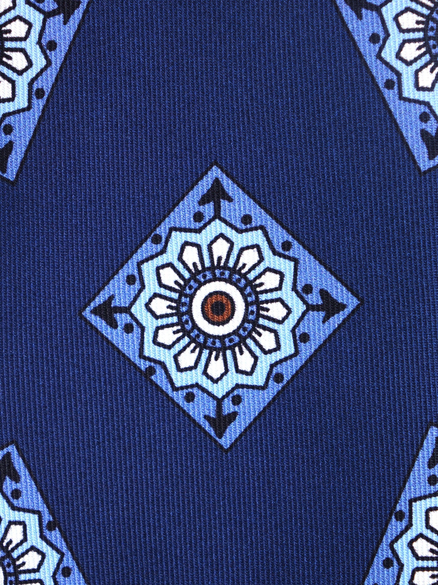 Blue Tie 3 Folds MATERA in English madder silk