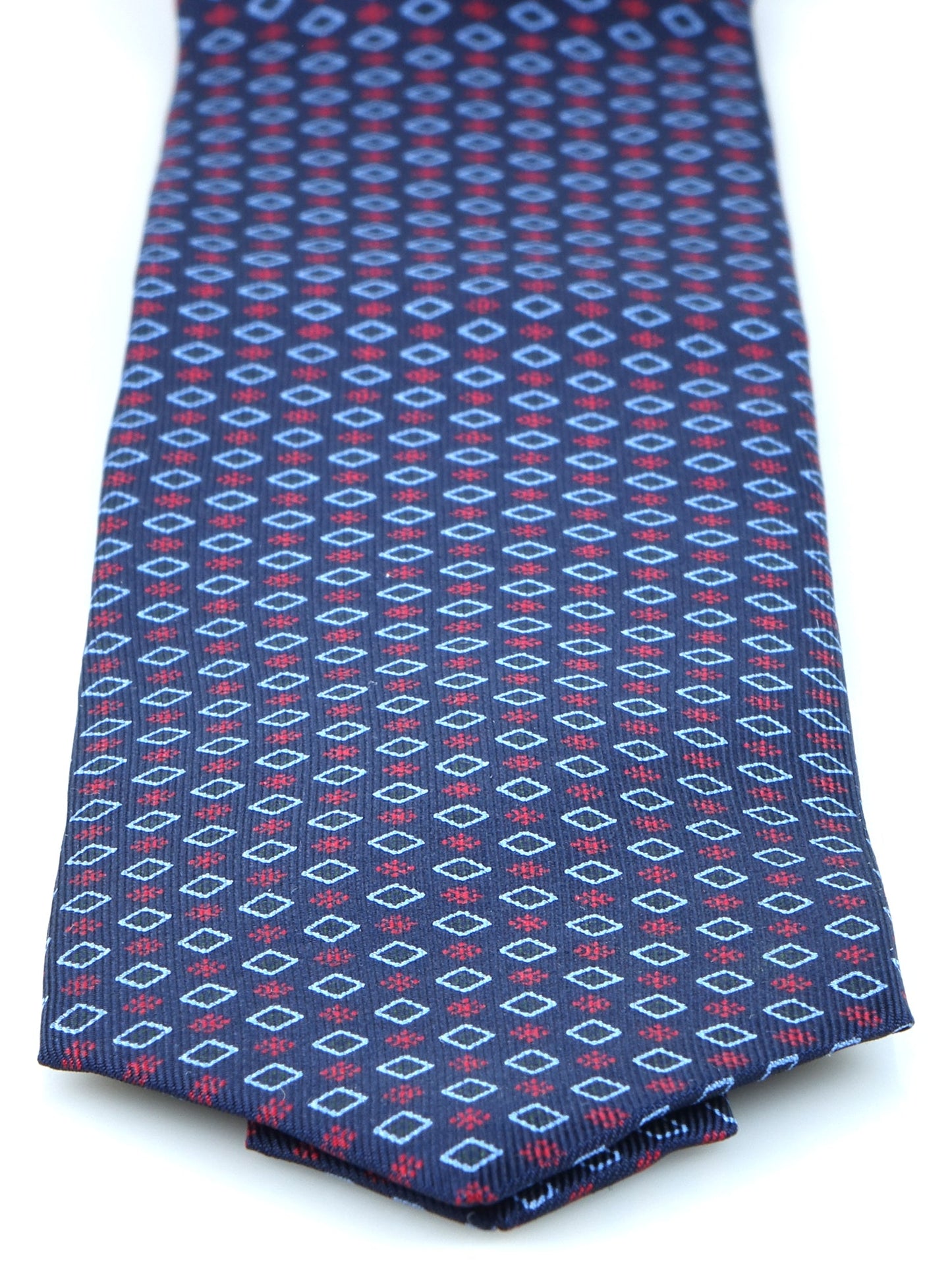 Blue 3 Fold Silk Tie ALFONSO