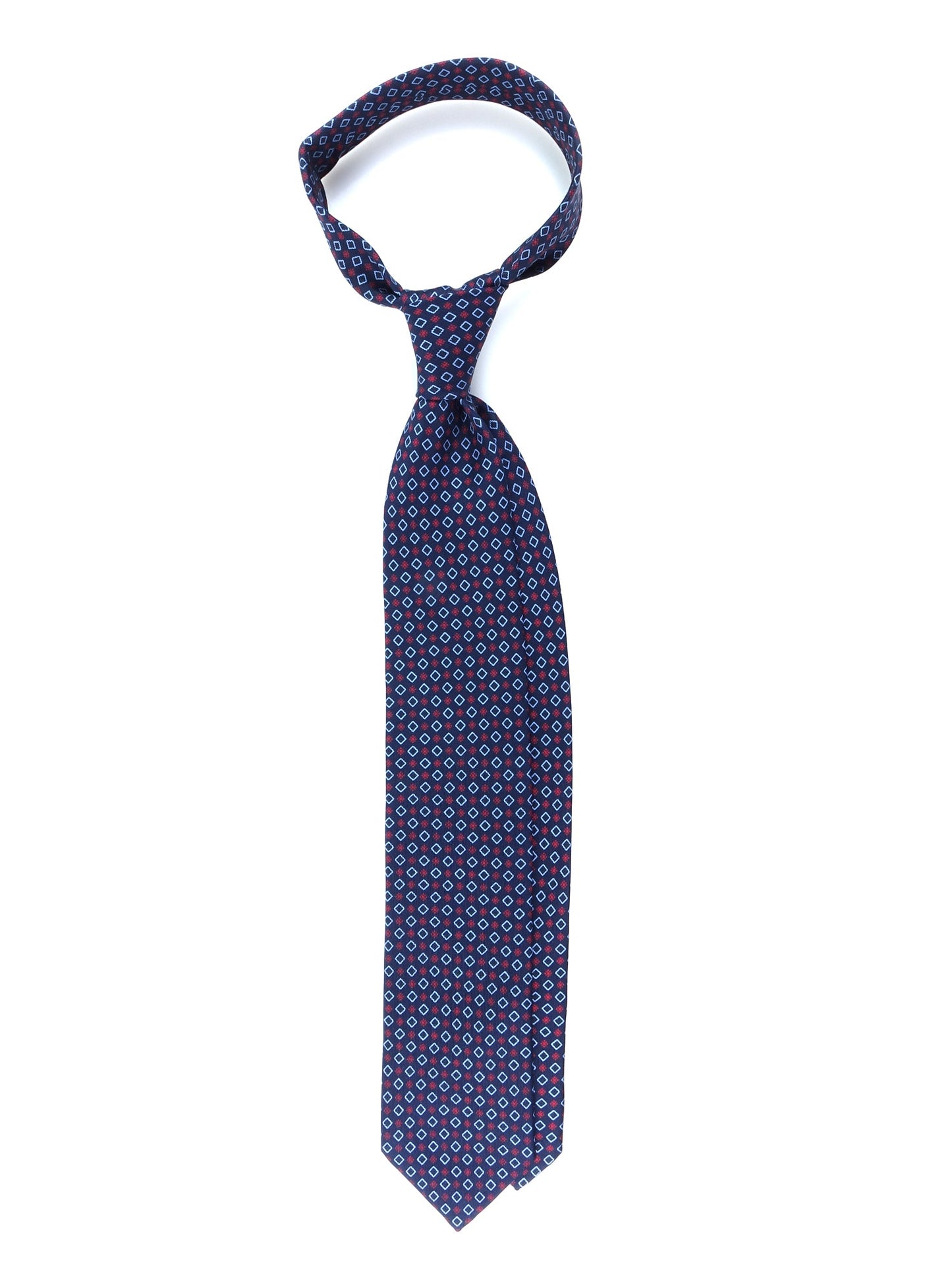 Blue 3 Fold Silk Tie ALFONSO