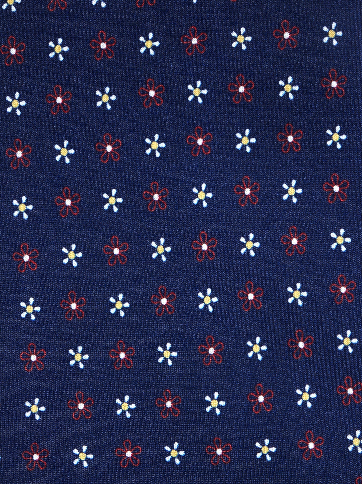 Blue/Red Tie with HAPPY Folds in English Printed Silk