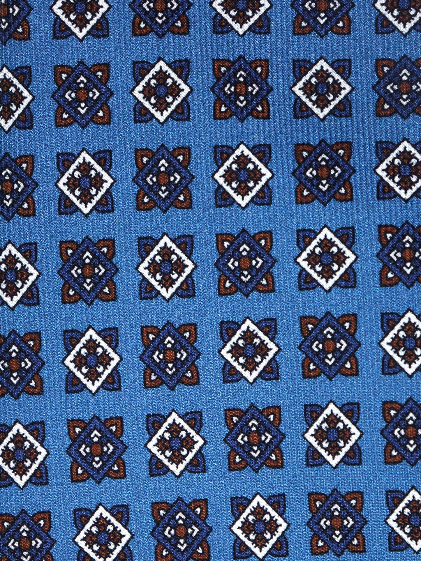 Teal 3 Folds ASSUNTA in printed silk