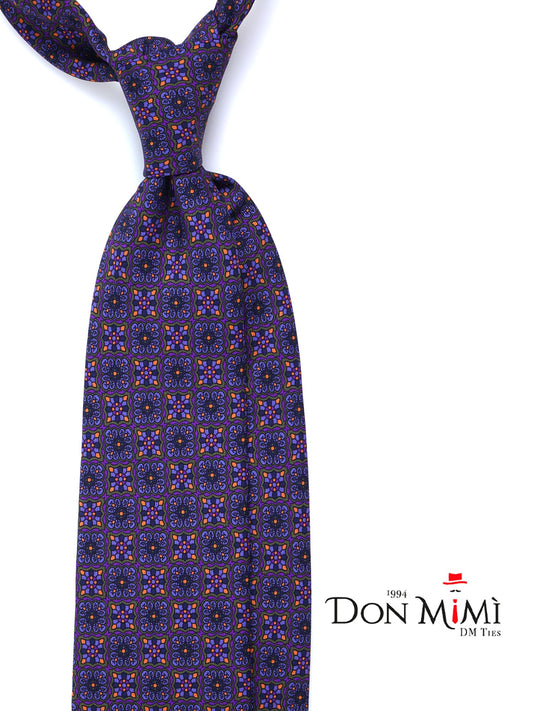 3 Fold Purple Madder Silk Tie AZIZA