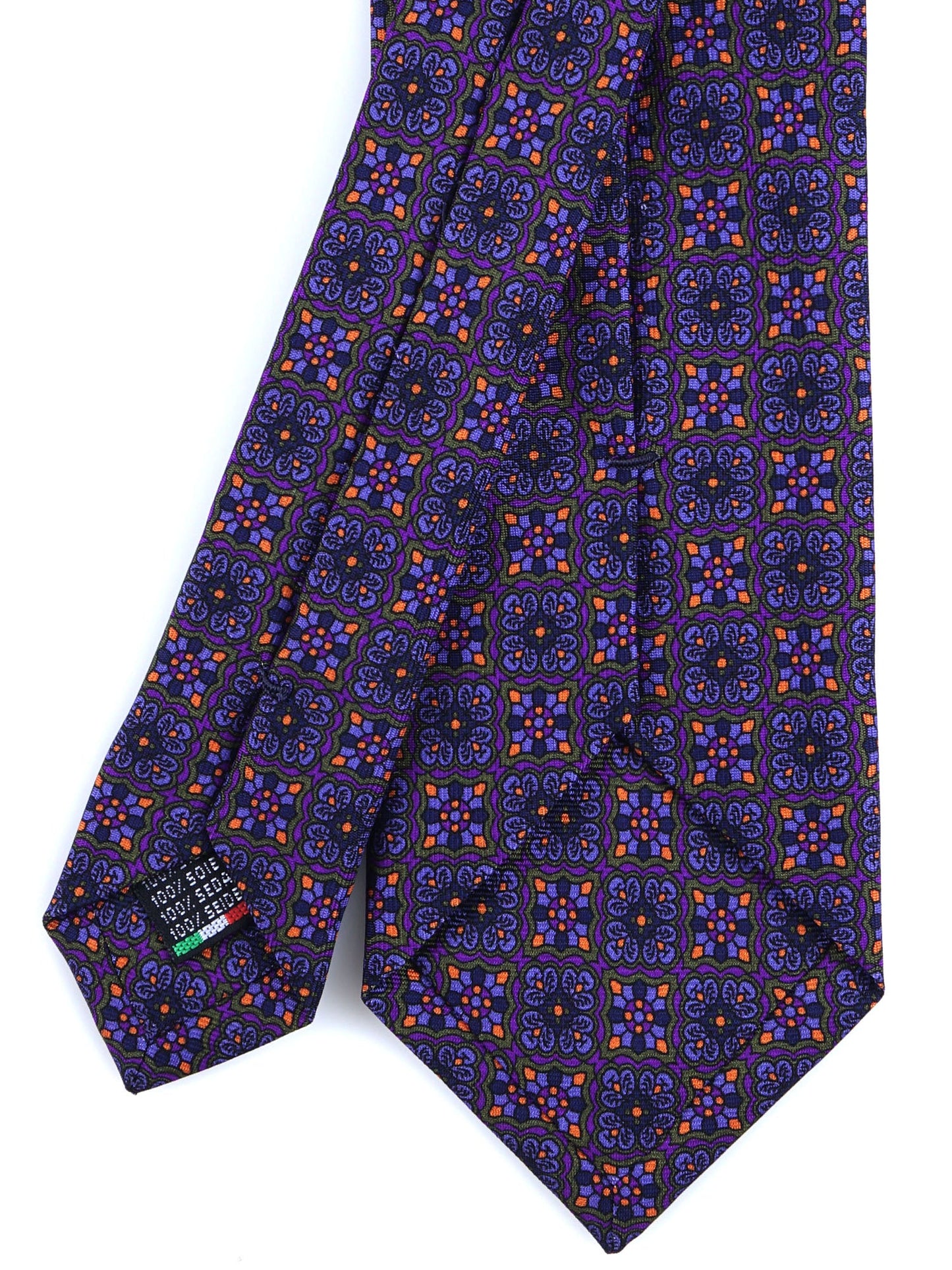 3 Fold Purple Madder Silk Tie AZIZA