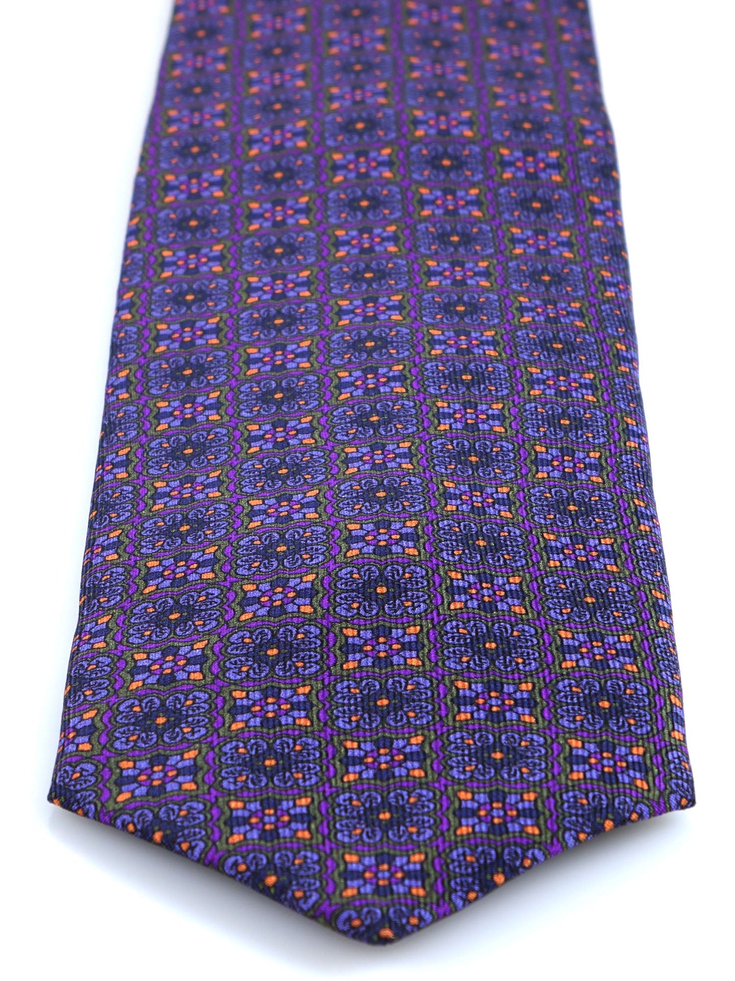 3 Fold Purple Madder Silk Tie AZIZA