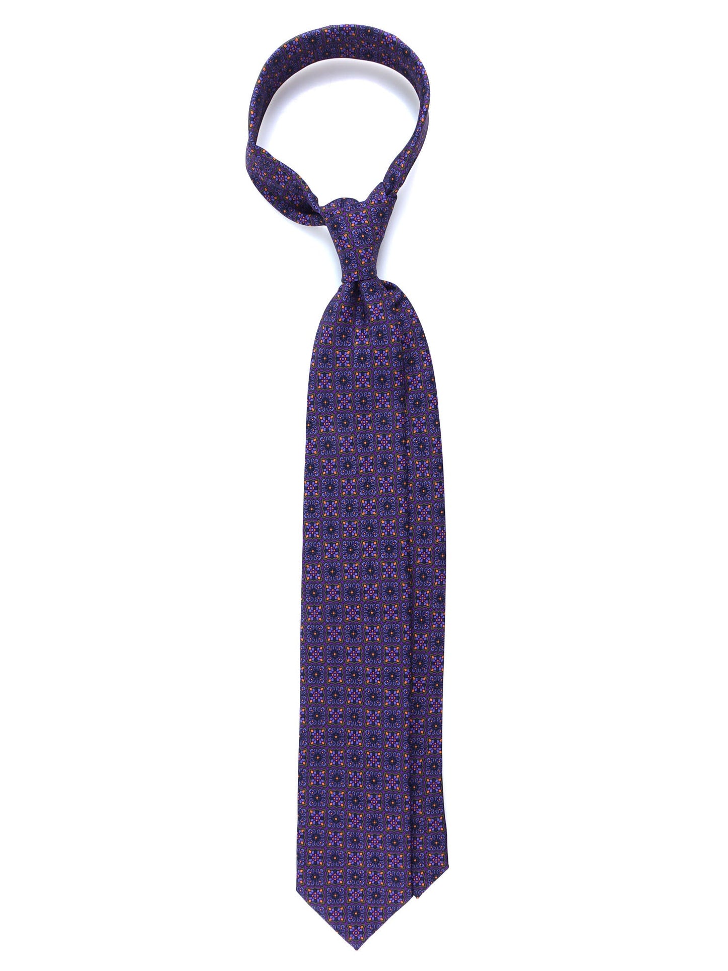 3 Fold Purple Madder Silk Tie AZIZA