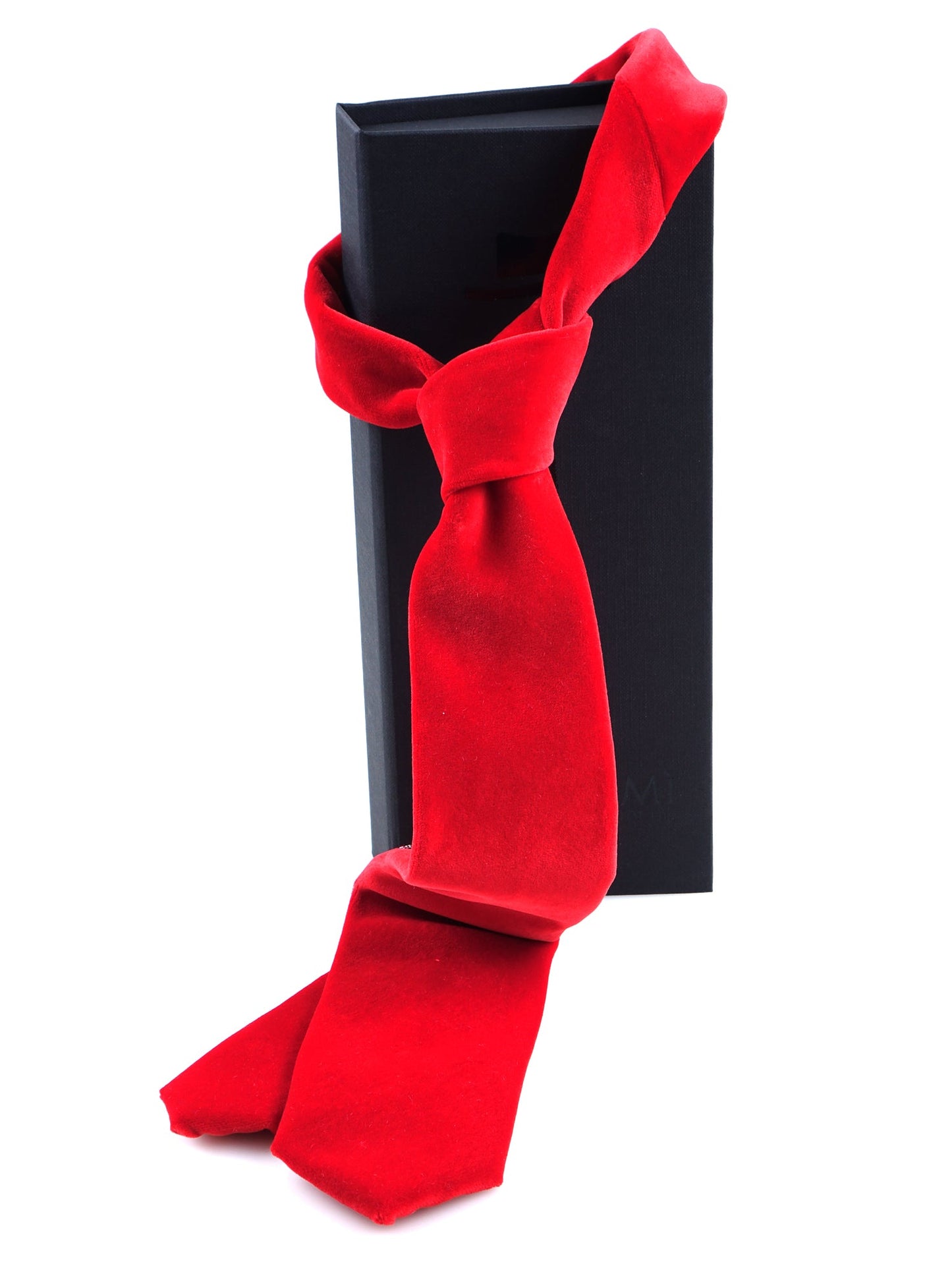 Red 3 Folds Velvet Tie SANSET