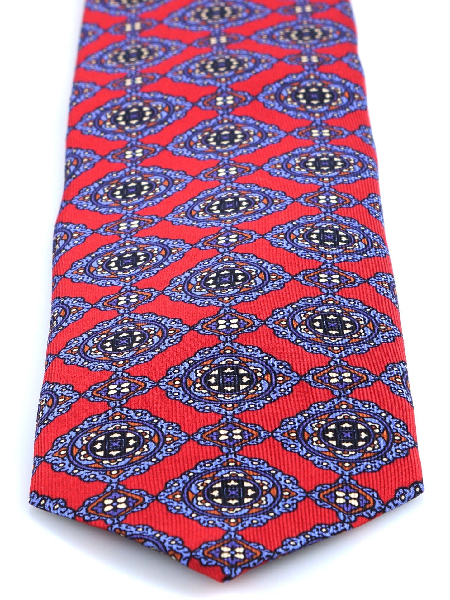 Red 3-Fold Madder Silk Tie GILIAN