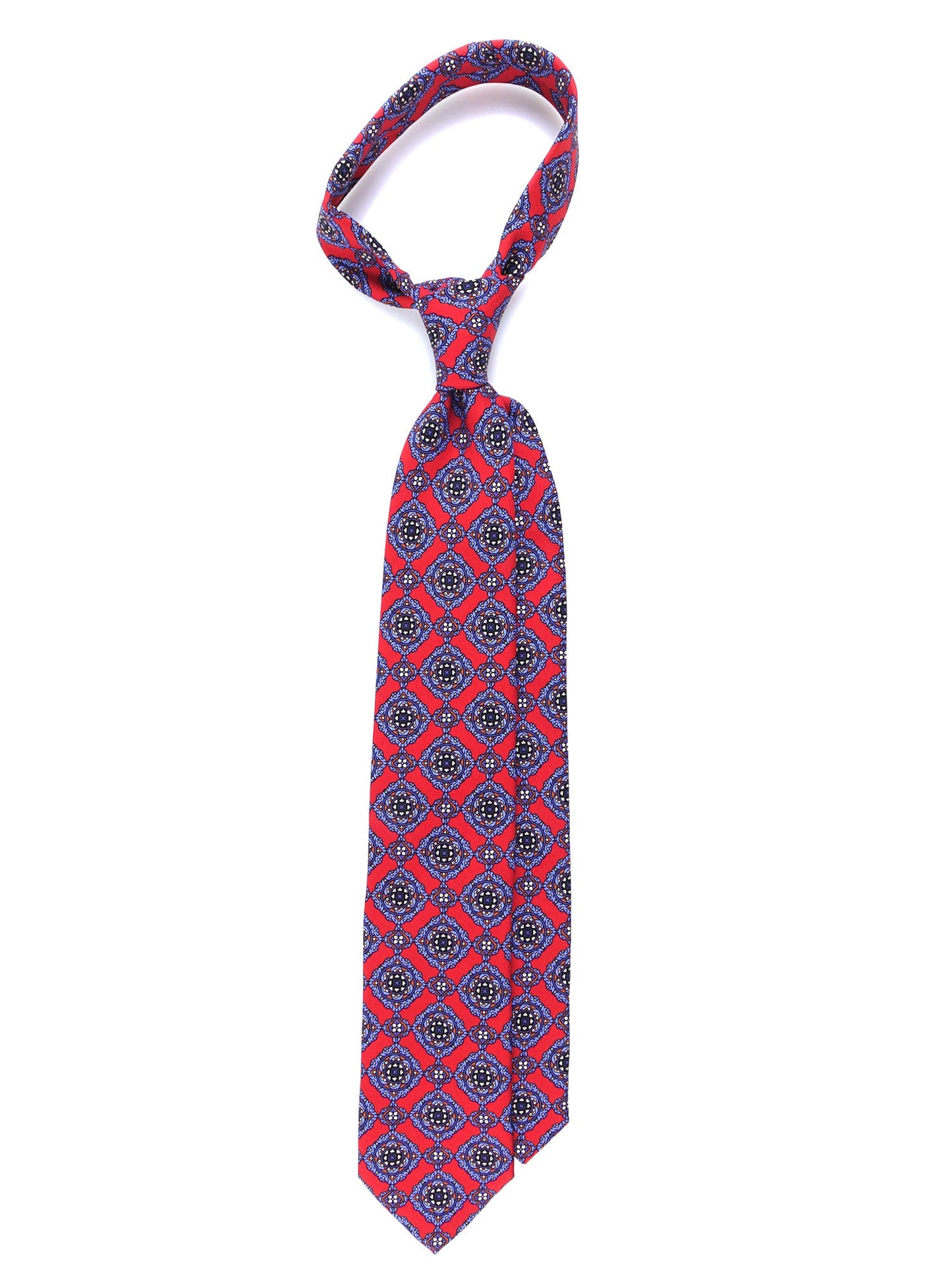 Red 3-Fold Madder Silk Tie GILIAN