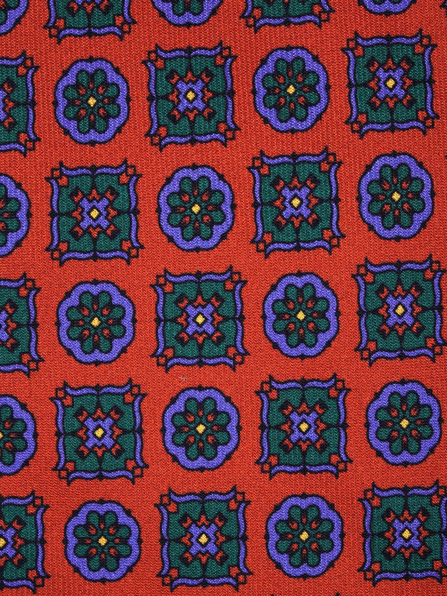 Orange 3 Fold Silk Madder Tie DILETTA