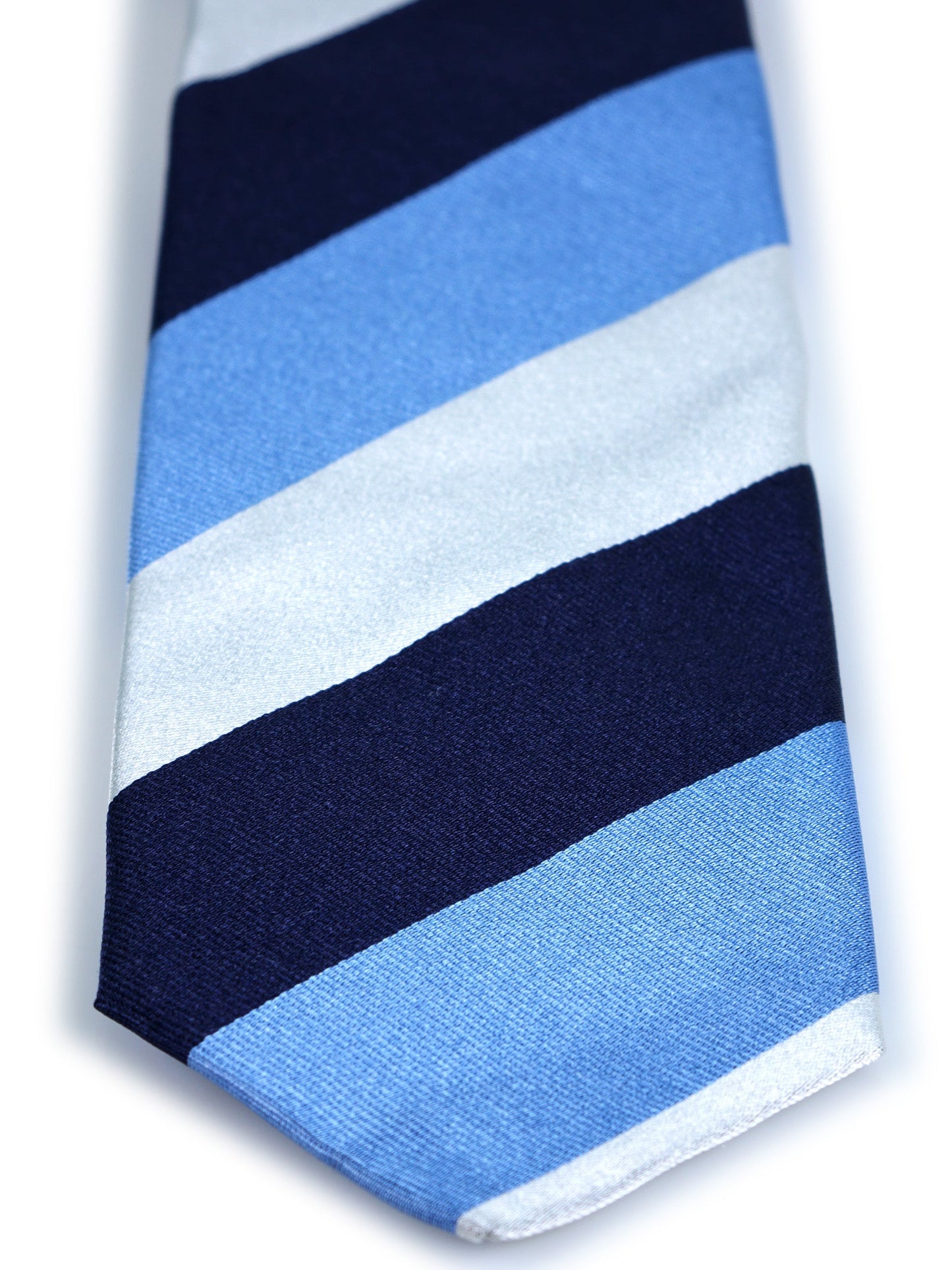 3 Fold Light Blue Silk Woven Tie DINA