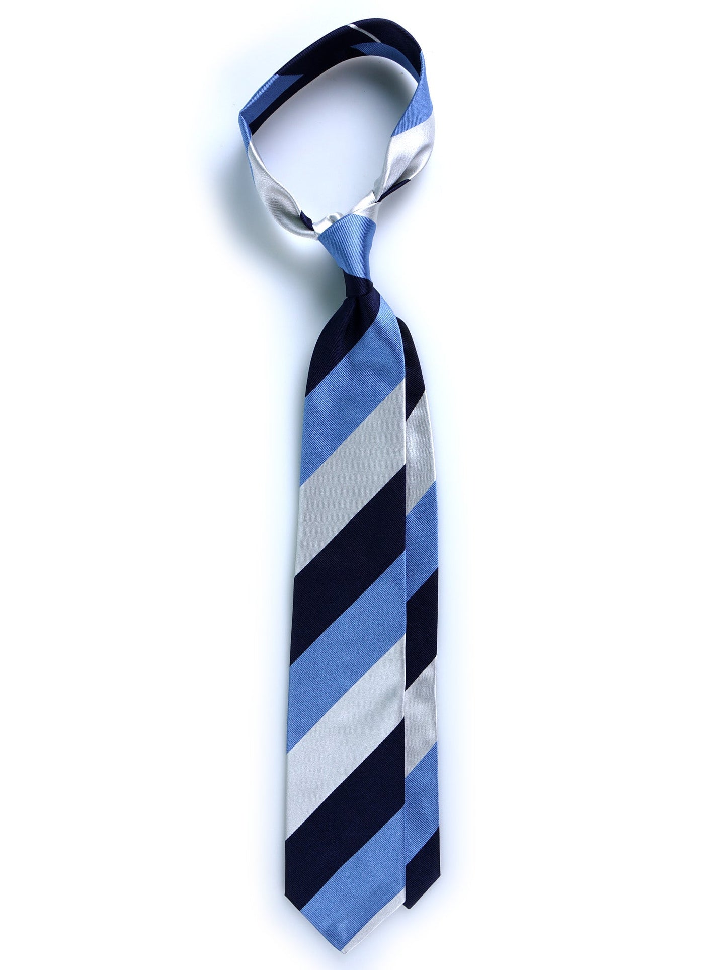 3 Fold Light Blue Silk Woven Tie DINA