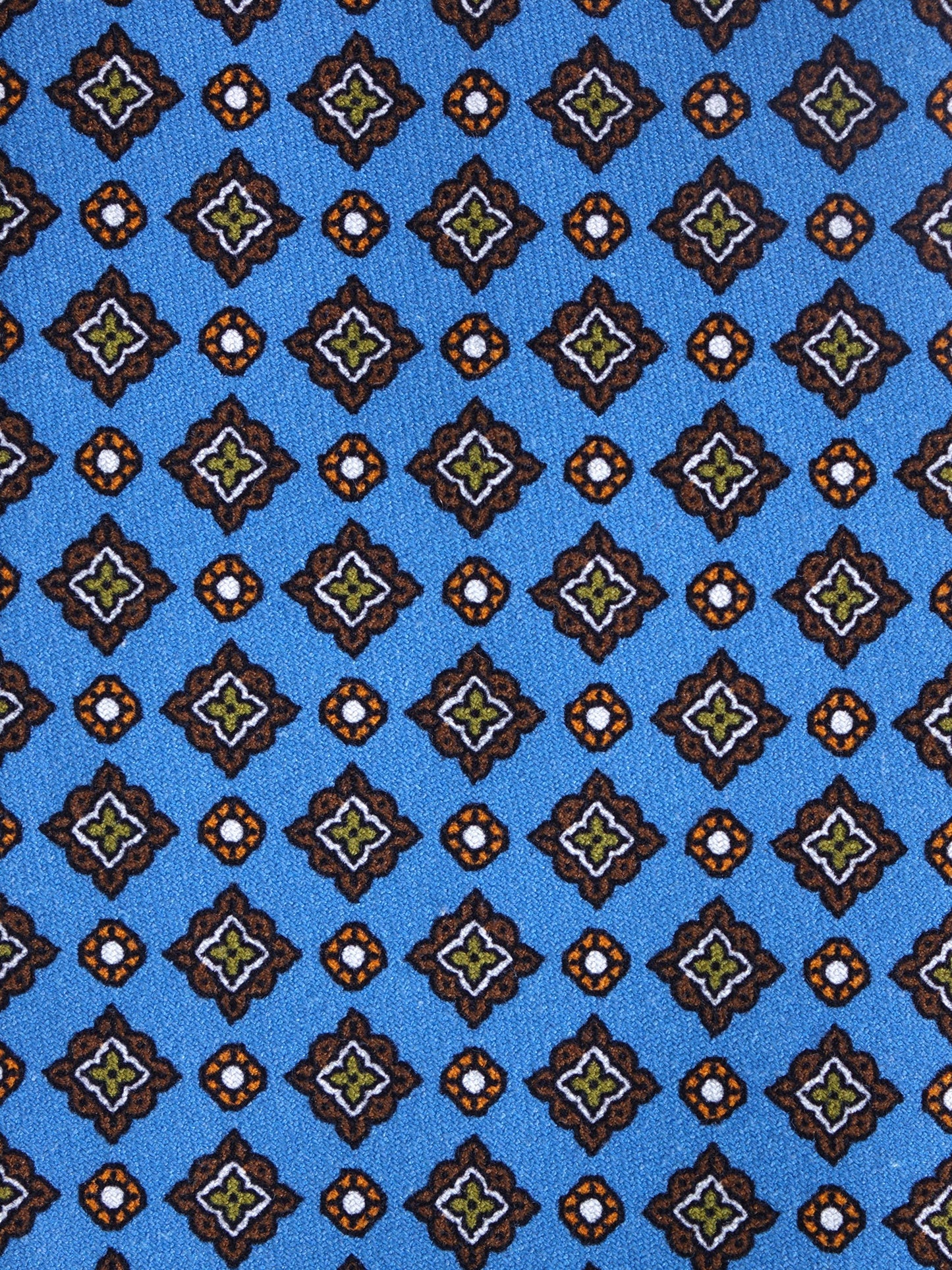 Light Blue 3 Folds MANTOVA in Italian Madder Silk