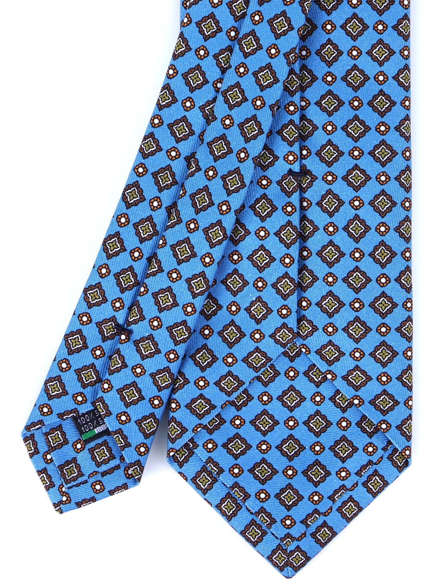 Light Blue 3 Folds MANTOVA in Italian Madder Silk