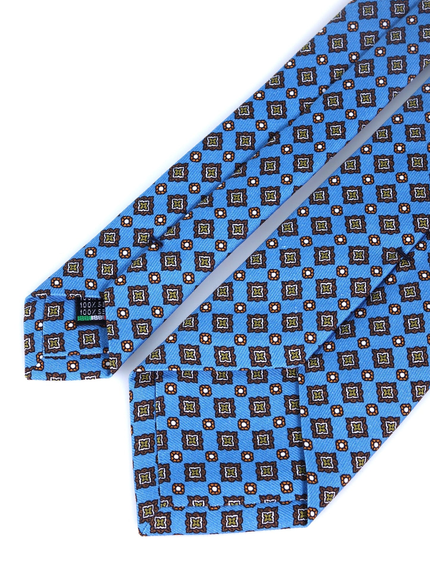 Light Blue 3 Folds MANTOVA in Italian Madder Silk