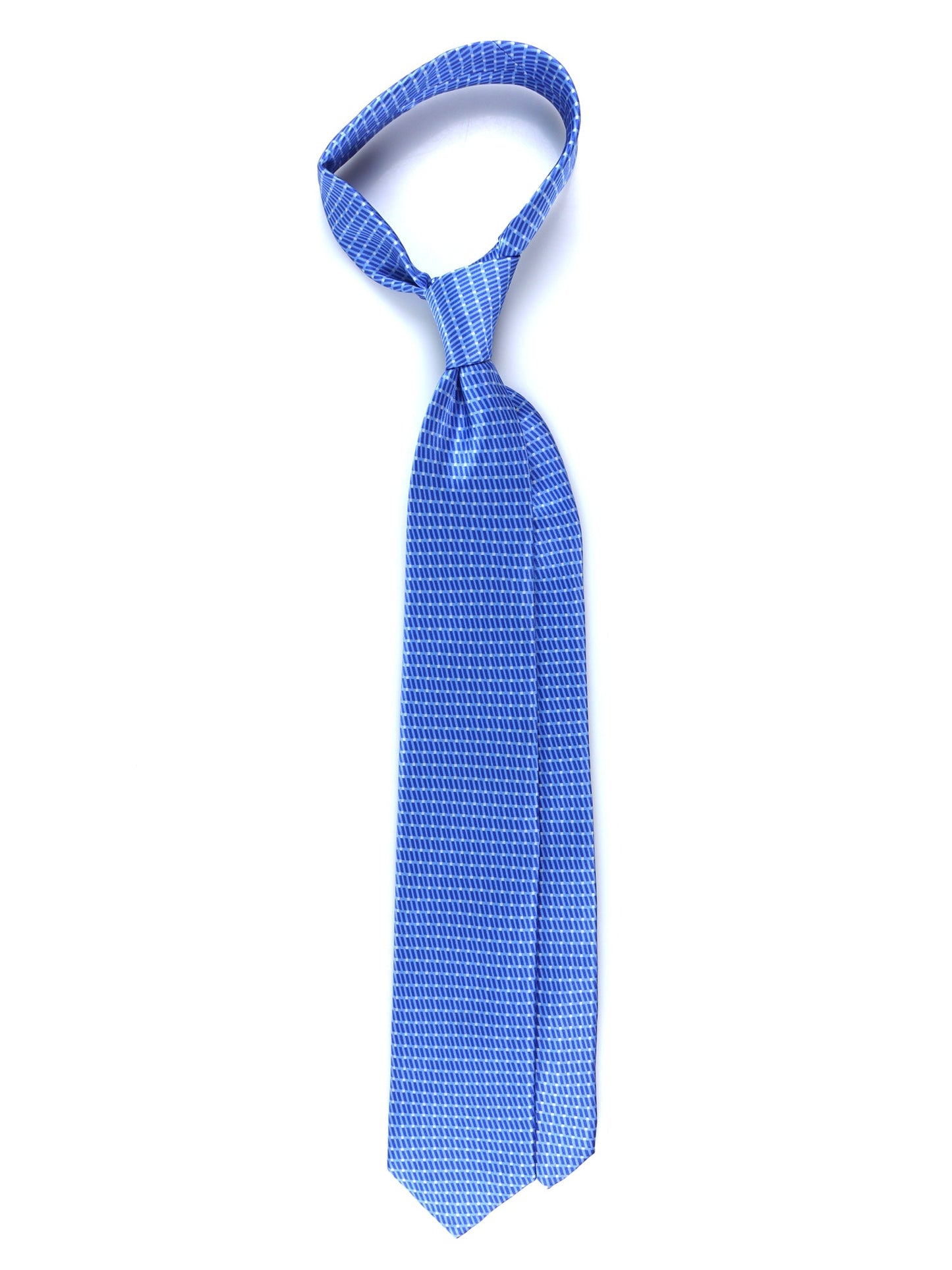 Light Blue 3 Folds FAKITA Silk Satin Tie