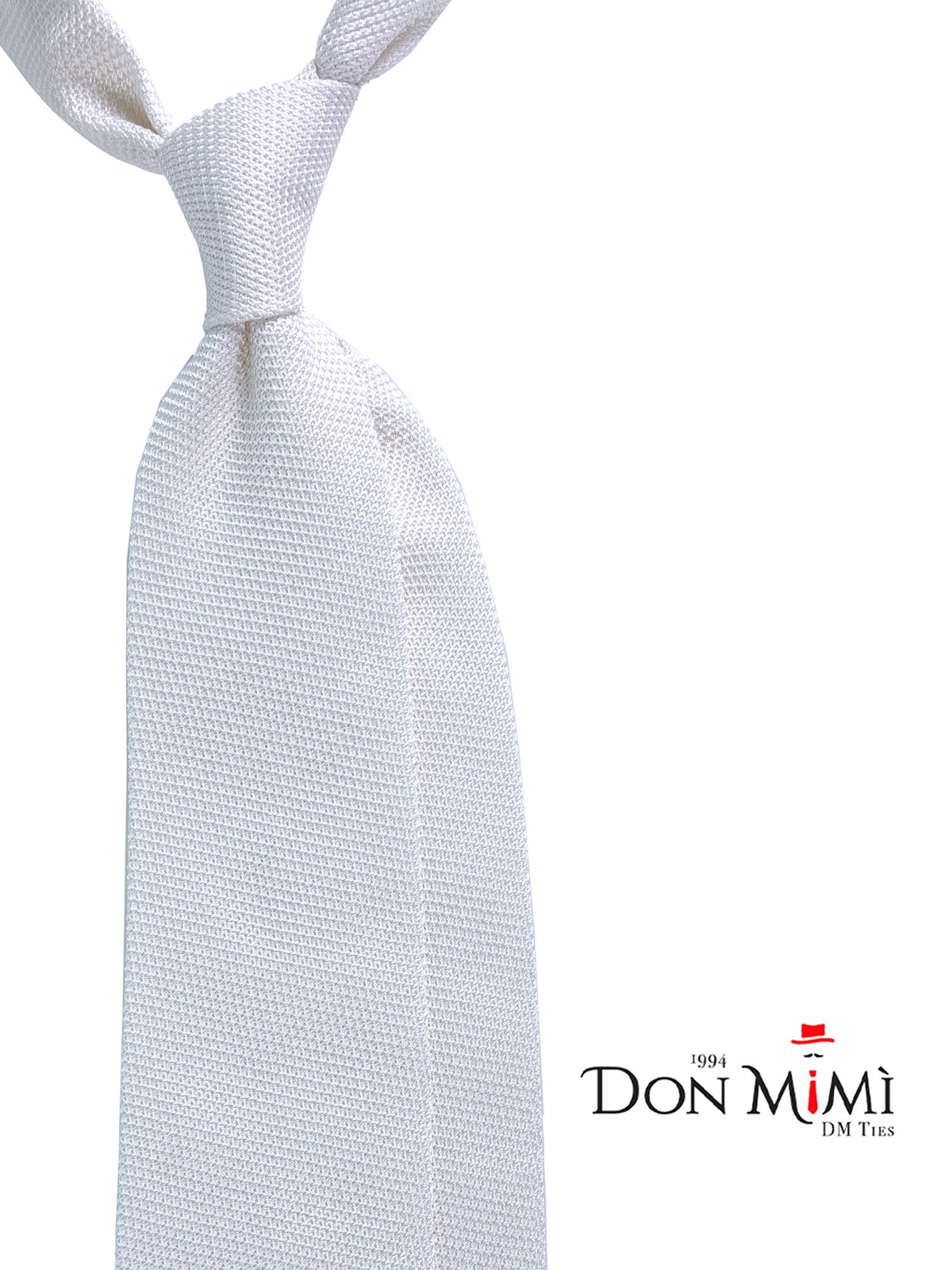White tie 3 folds ONYX Silk grenadine