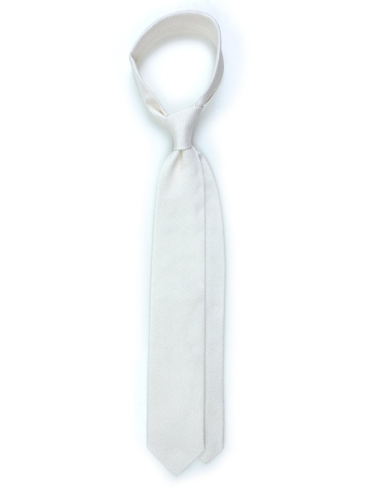 White tie 3 folds ONYX Silk grenadine