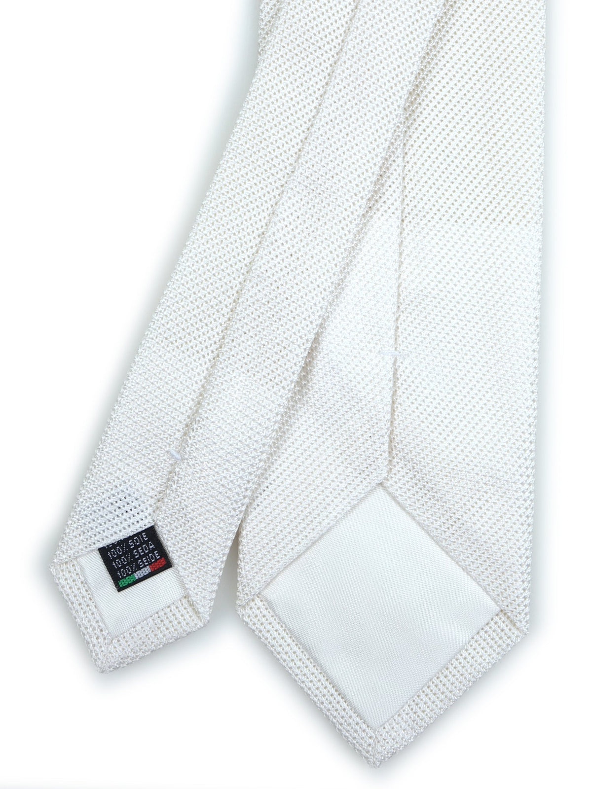White tie 3 folds ONYX Silk grenadine
