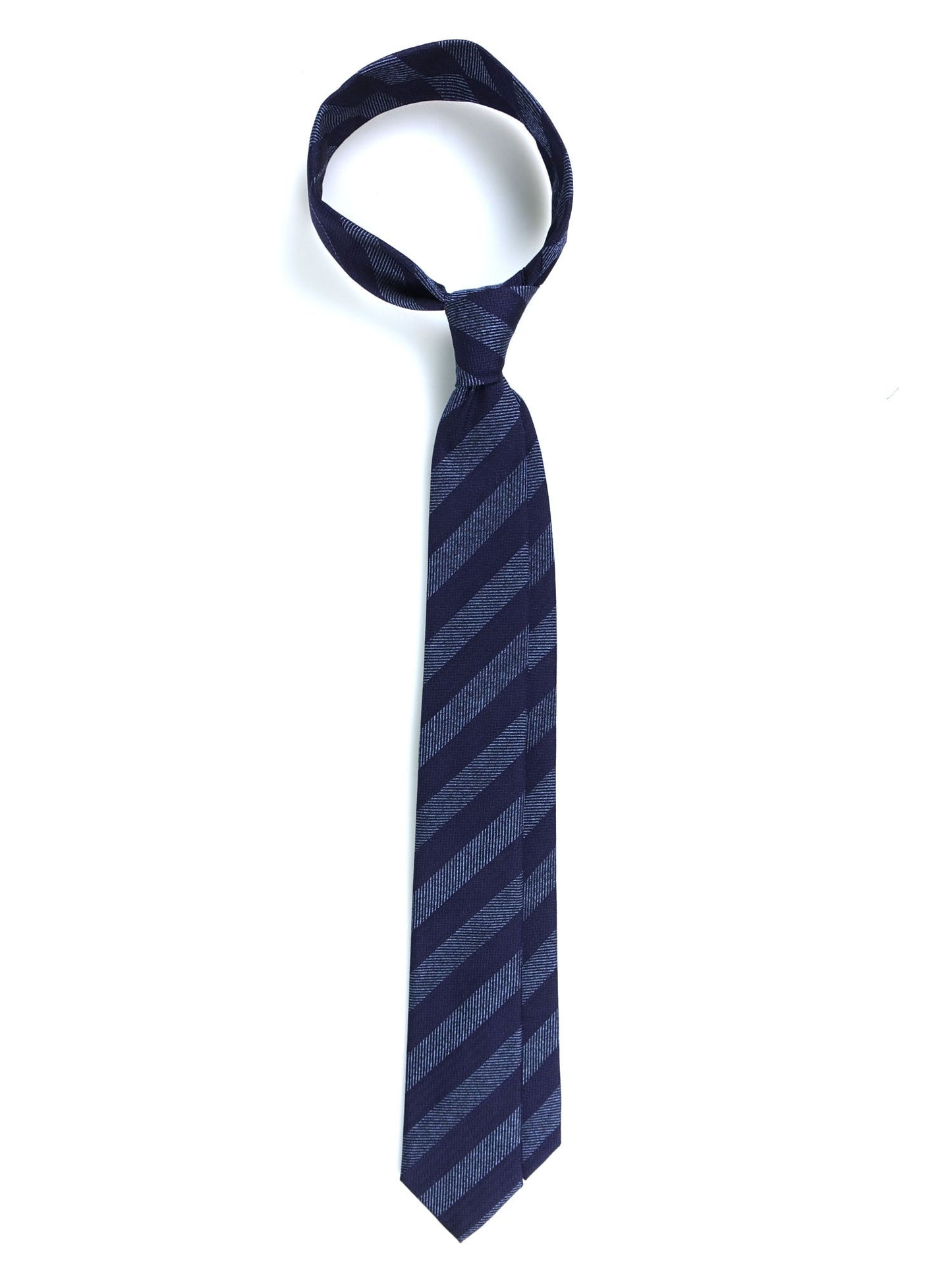 Blue 3 Fold Silk Jacquard Tie SPIKE