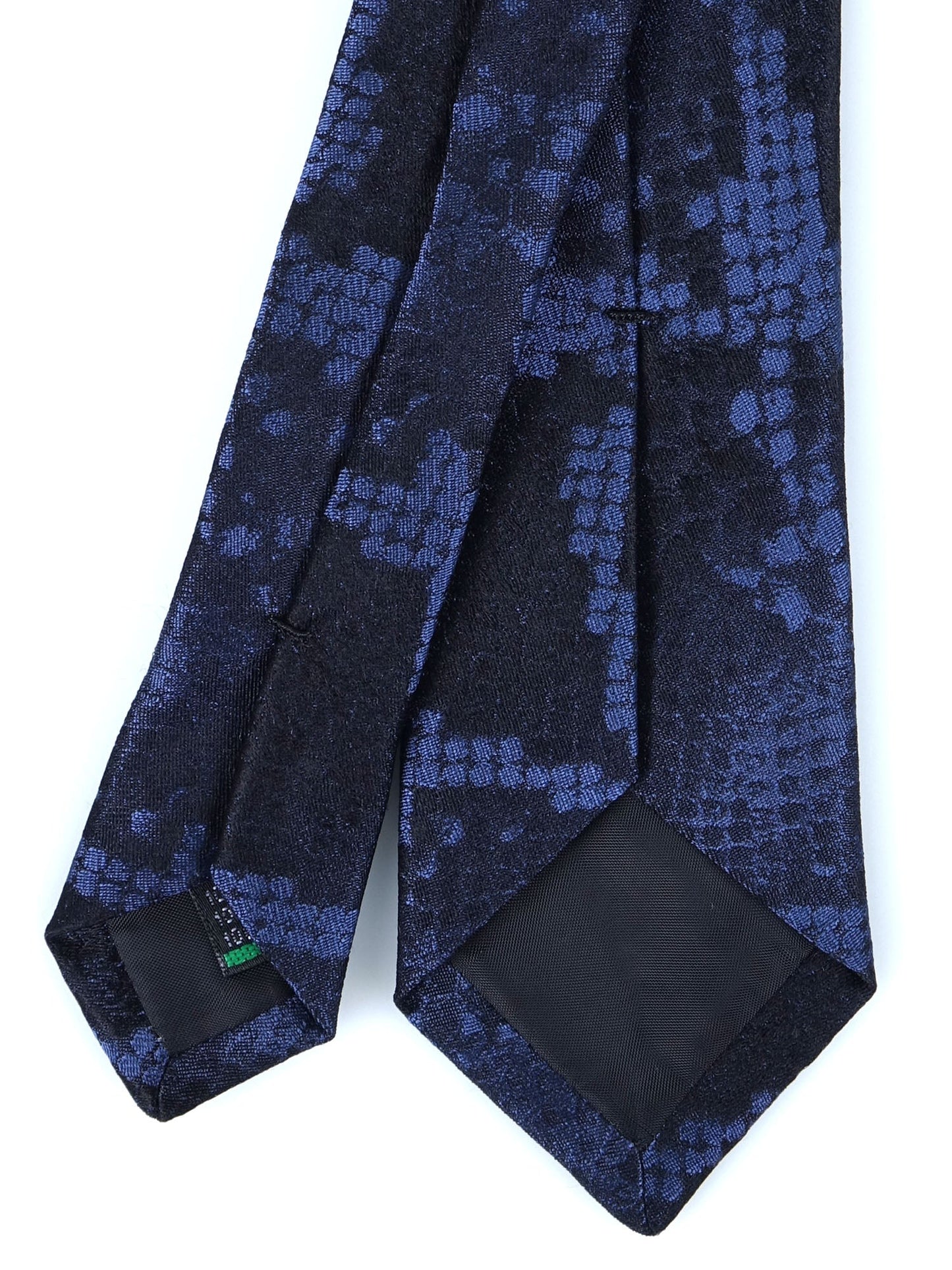 Blue 3 Fold Silk Jacquard Tie PYTHON