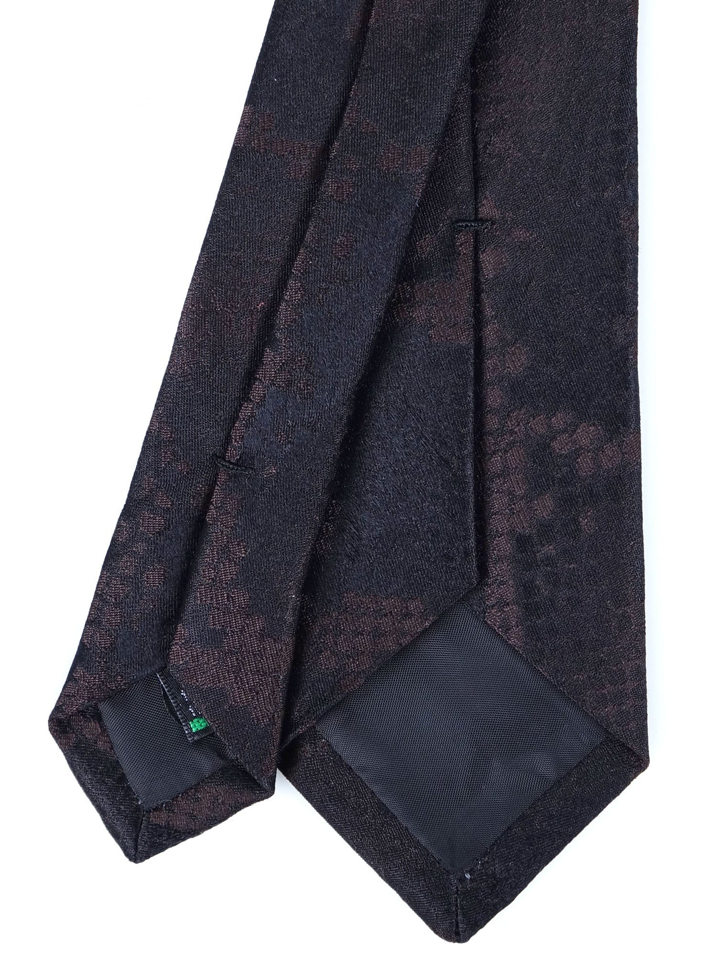 Brown 3 Fold Silk Jacquard Tie PYTHON