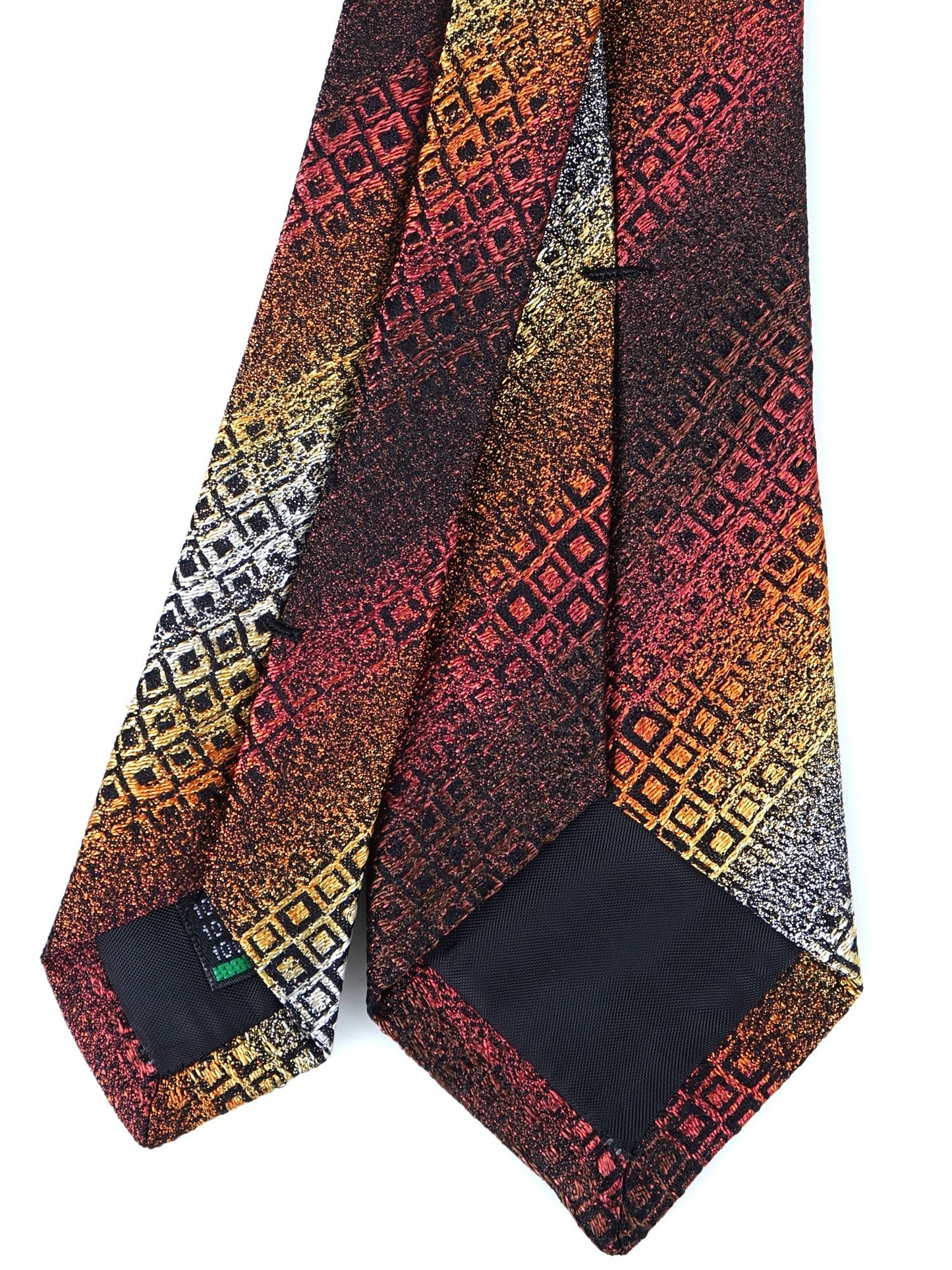 3 Fold Brown Silk Jacquard Tie LEOPARD