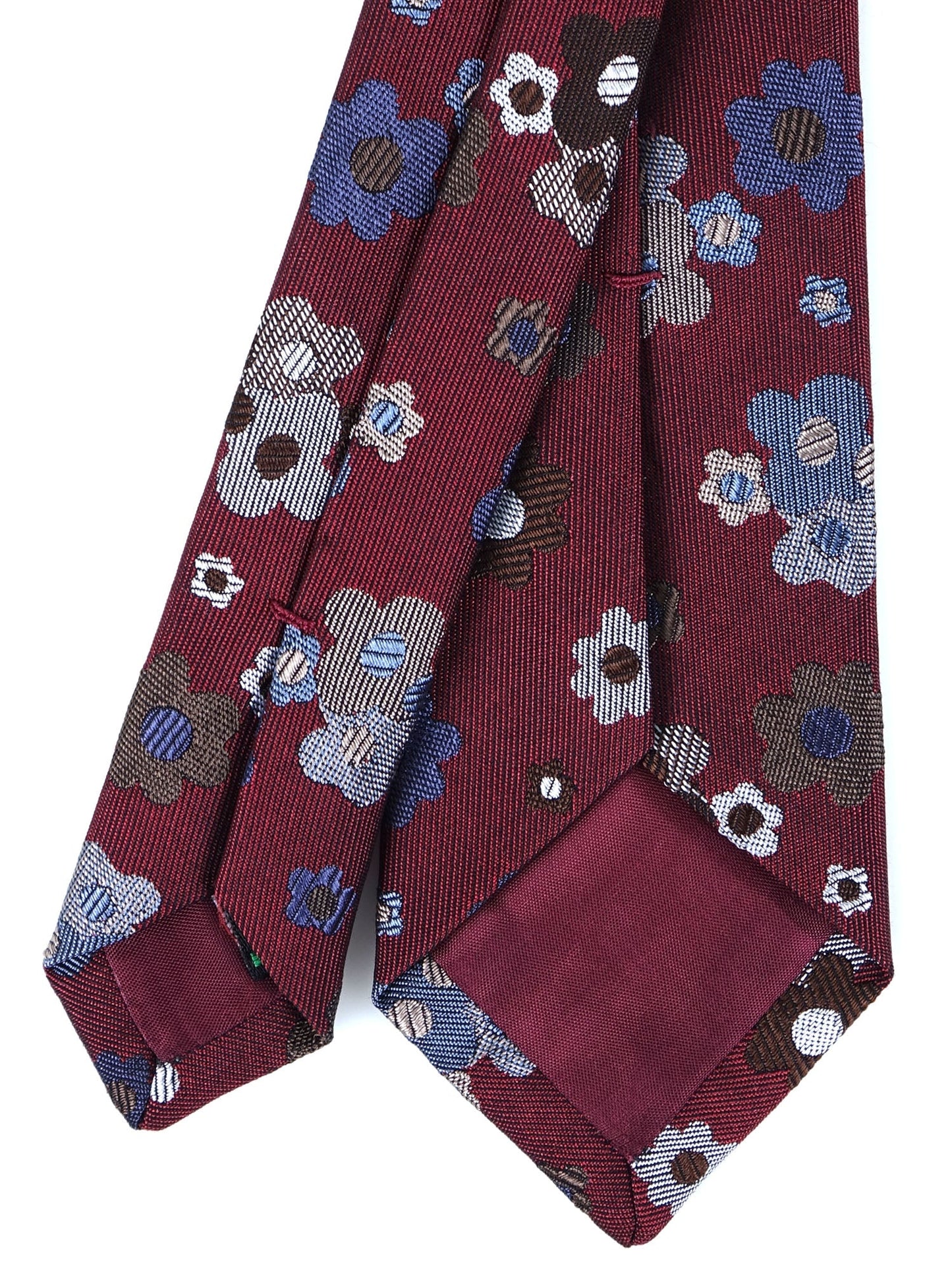 Bordeaux 3 Fold Silk Jacquard Tie VERNA