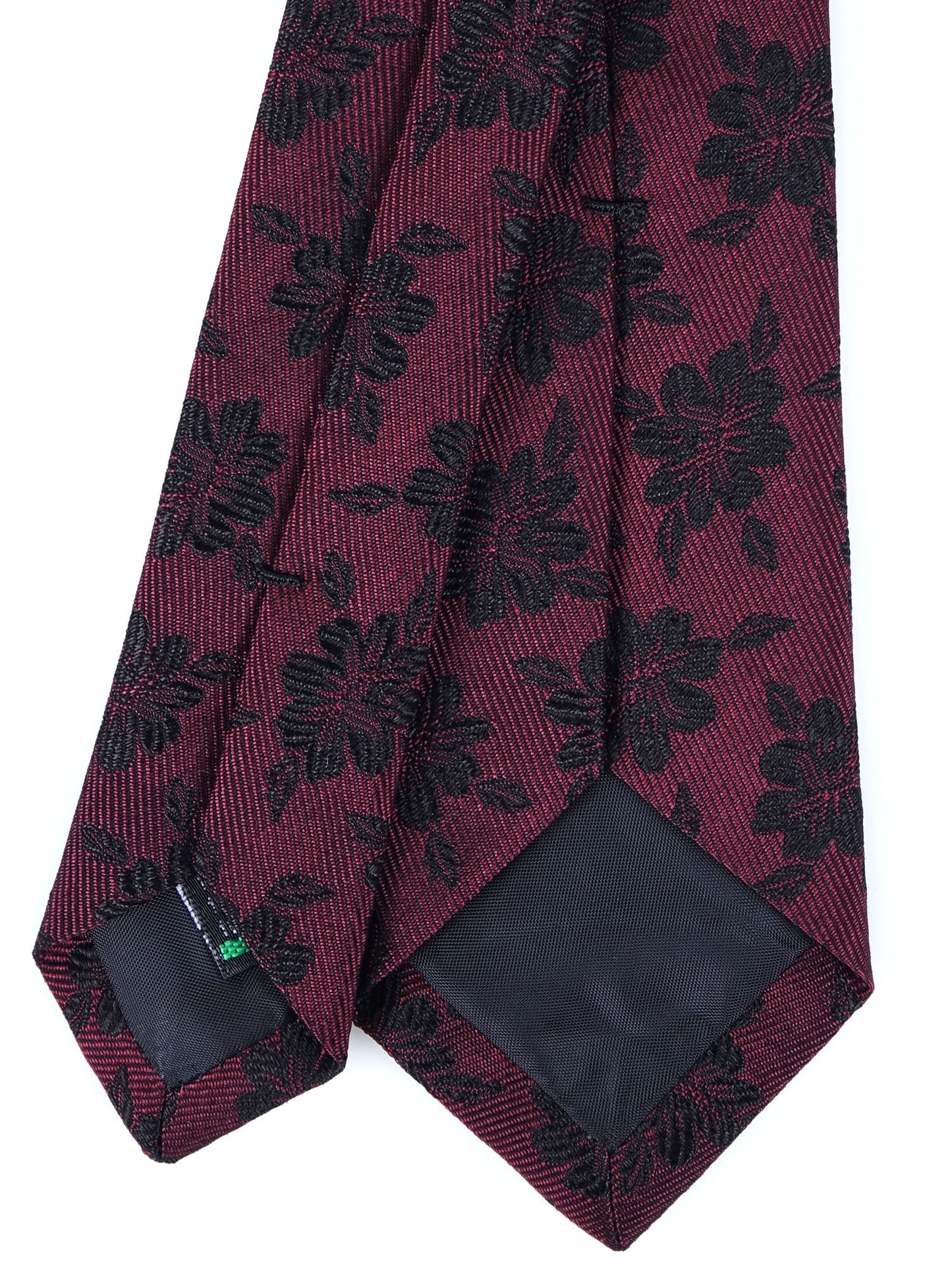 Bordeaux 3 Fold Silk Jacquard Tie FIORE