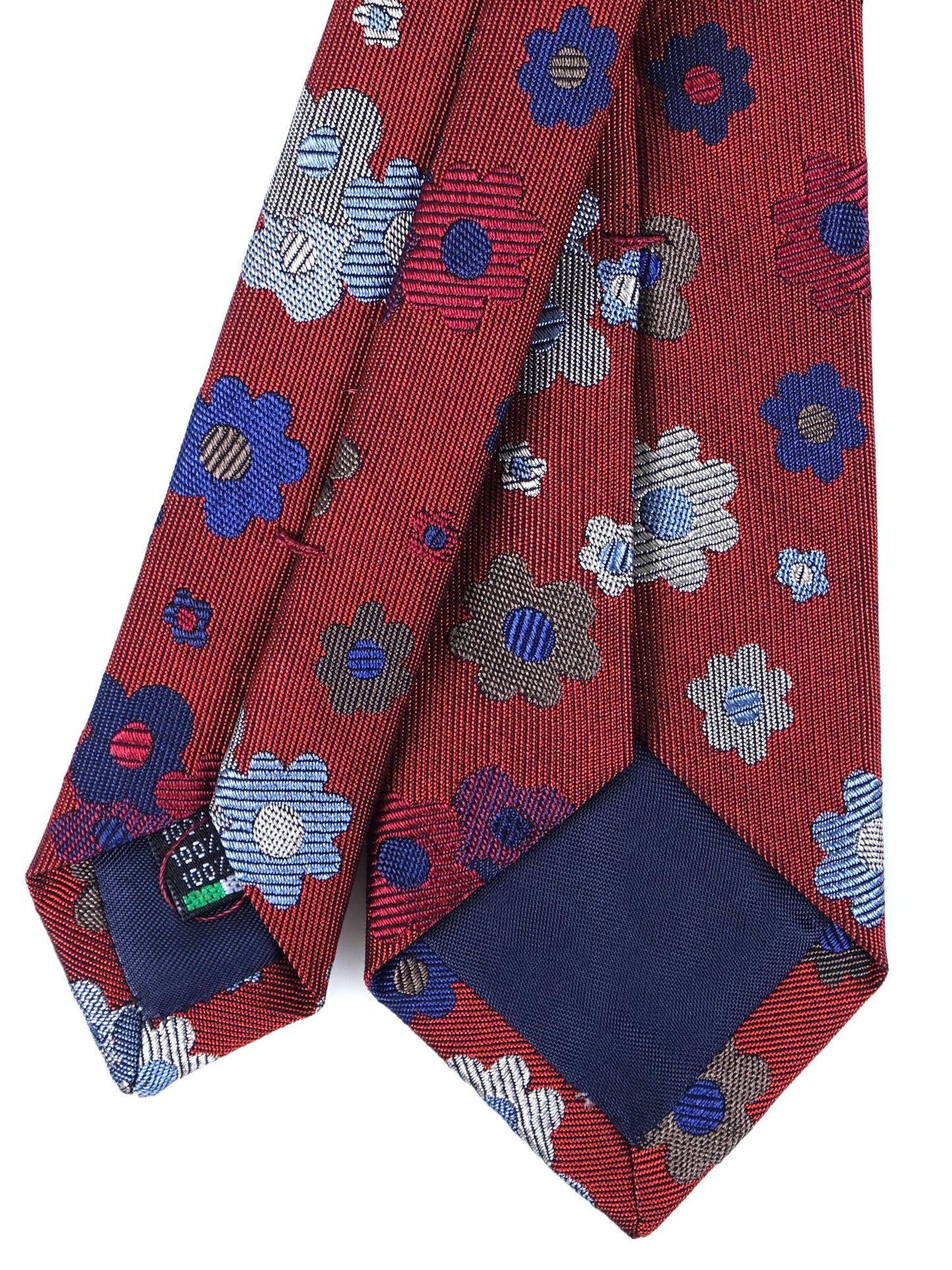 Rust 3 Fold Jacquard Silk Tie VERNA