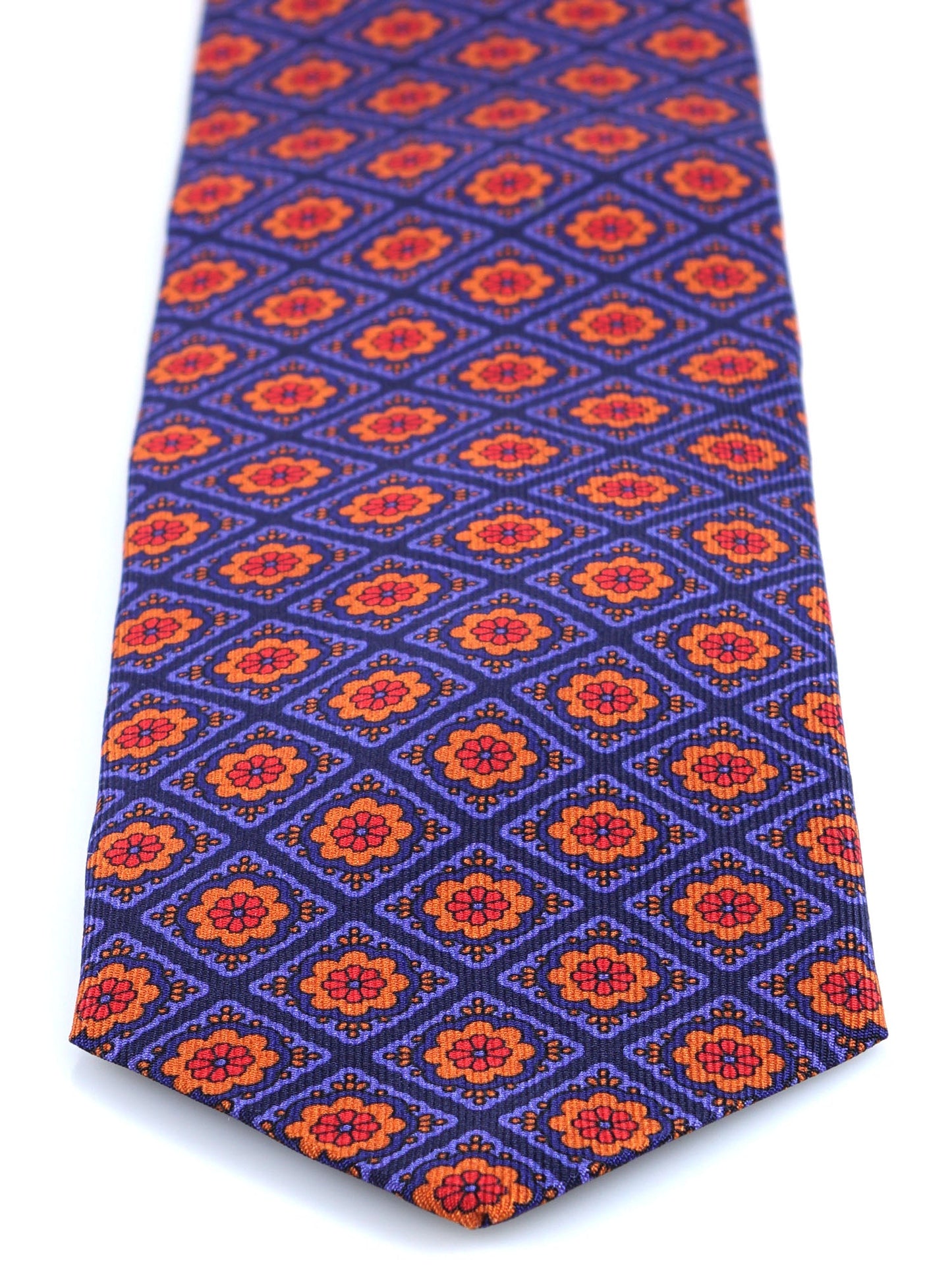 Blue 3 Fold DASTINY Tie in Madder Silk