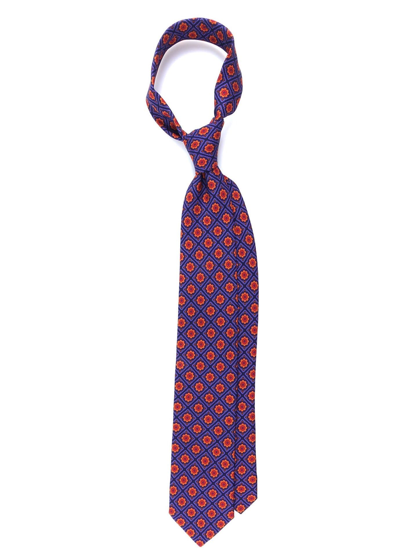 Blue 3 Fold DASTINY Tie in Madder Silk