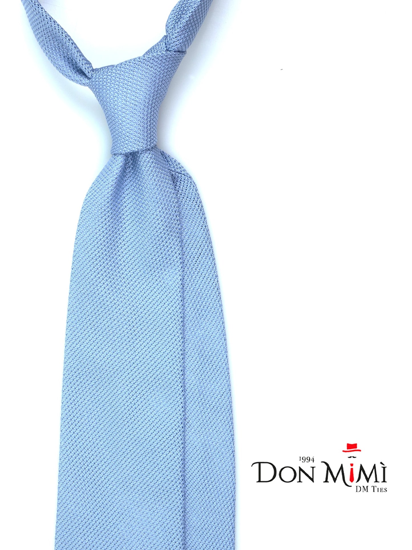 Sky Blue 3 Fold Tie in Grenadine Silk with English Loop ONICE