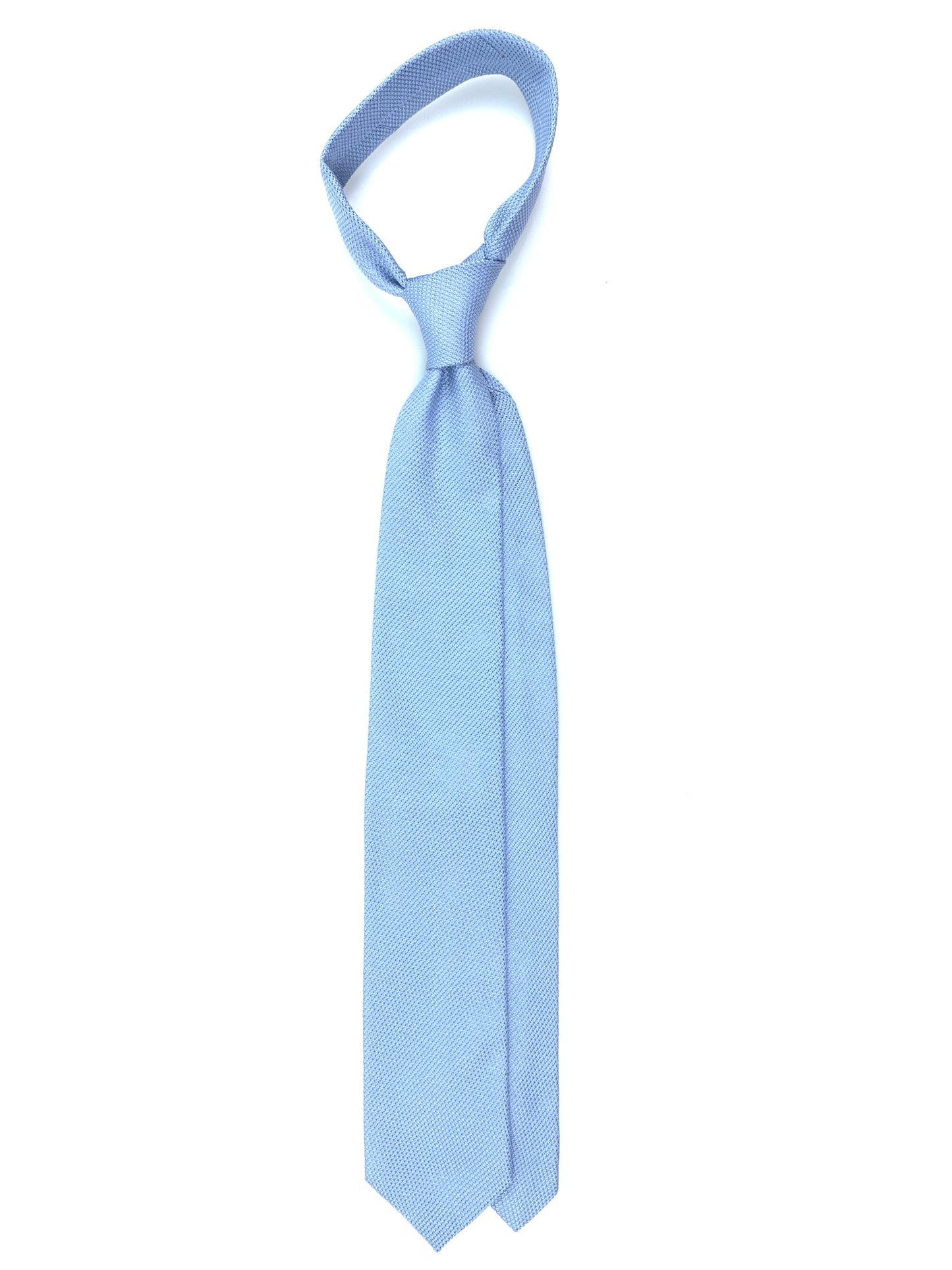 Sky Blue 3 Fold Tie in Grenadine Silk with English Loop ONICE