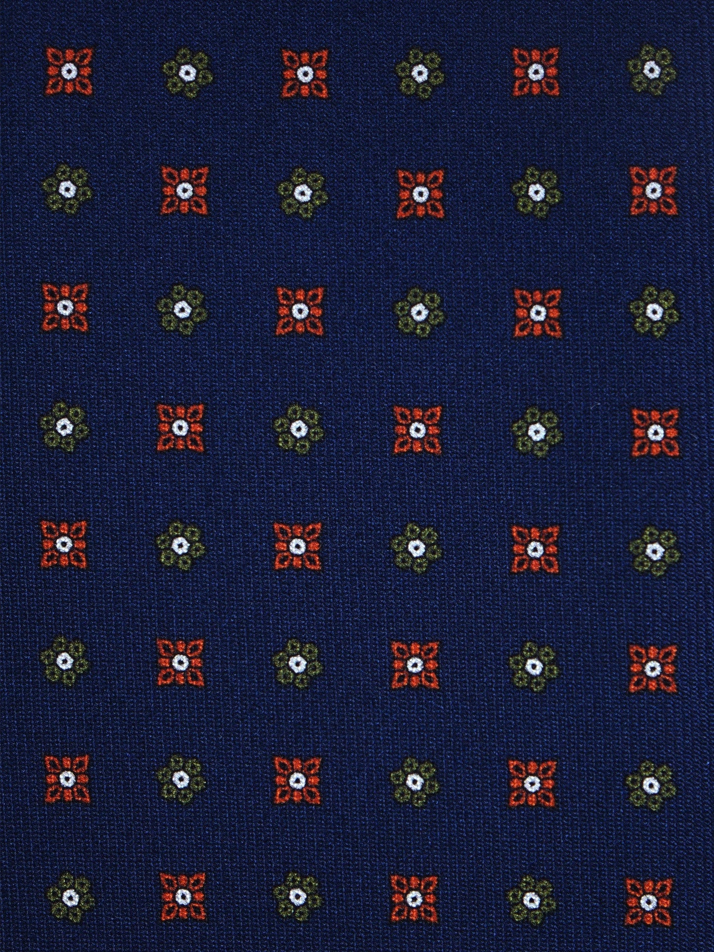 Dark Blue 7 Fold tie NAPOLI in Luxury Printed Silk