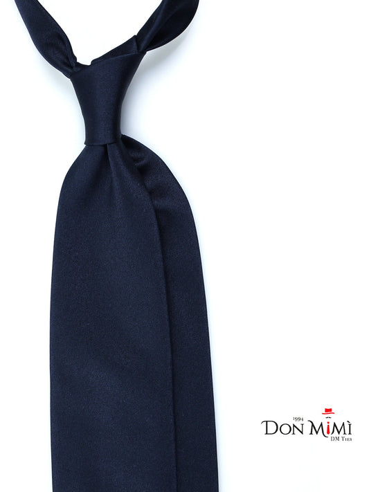 Dark Blue 3 Fold Tie AMANTEA in Satin Silk