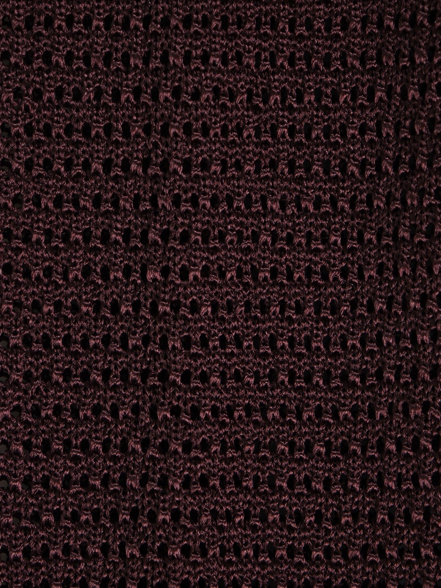 PROCIDA Dark Brown Silk Knit Tie with V-Tip